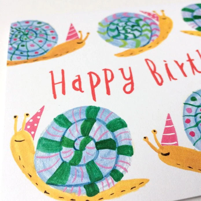 Party Snails Birthday Card - Image 3