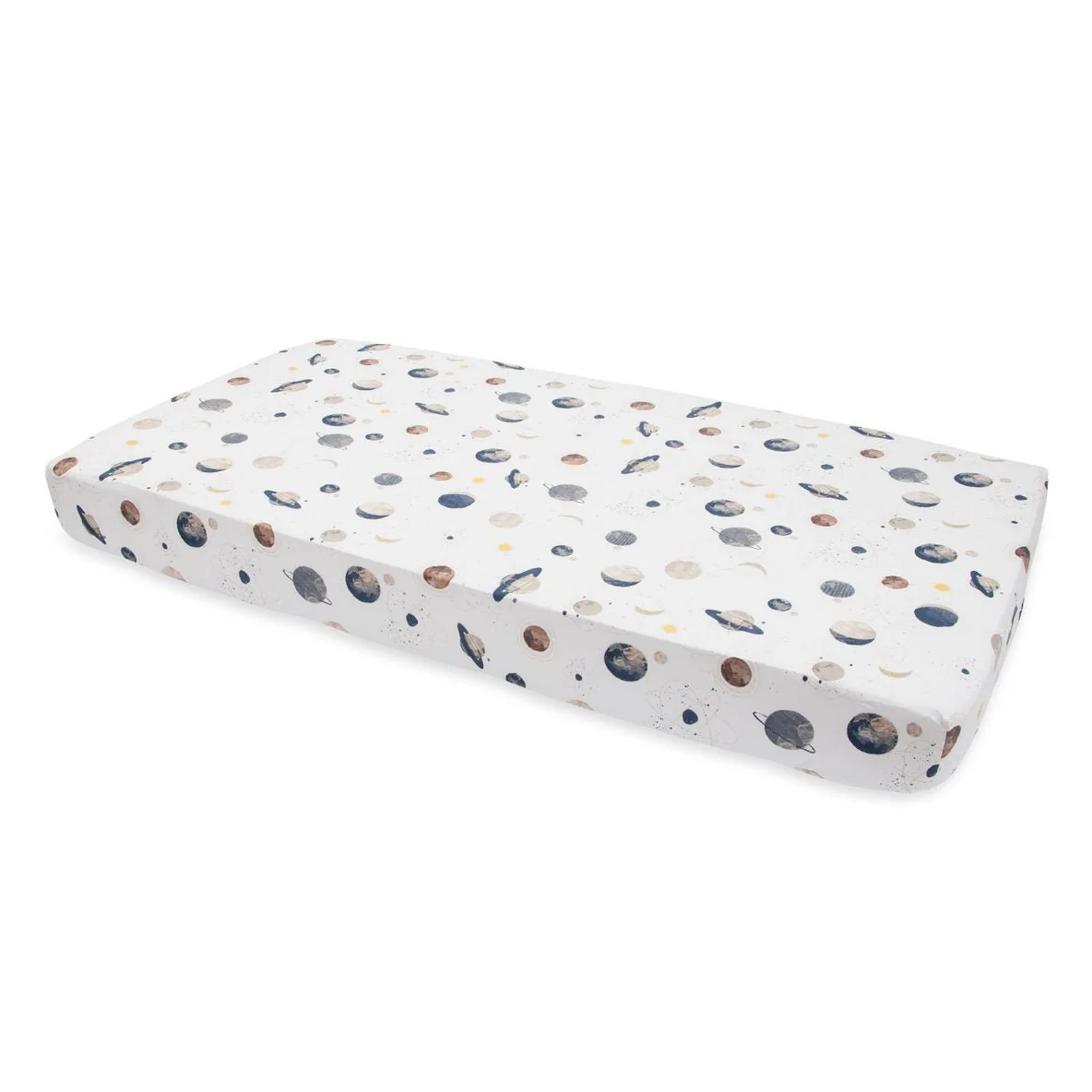 Cotton Percale Crib Sheet: Planetary