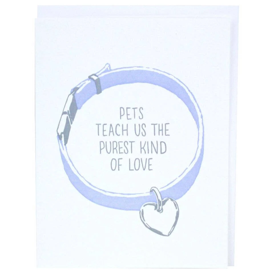 Pet Collar Pet Sympathy Card