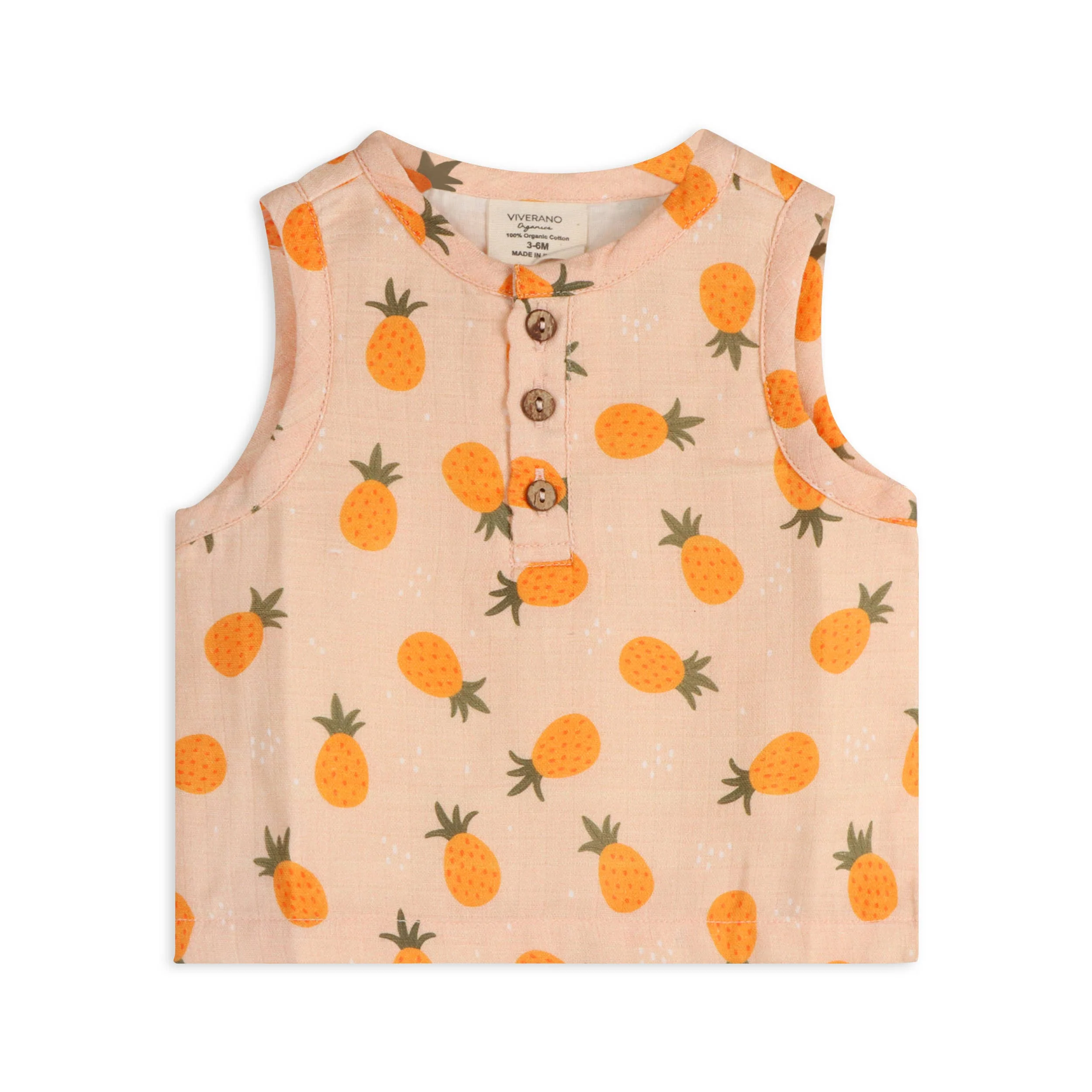 Pineapple Top + Shorts Baby Set - Image 2