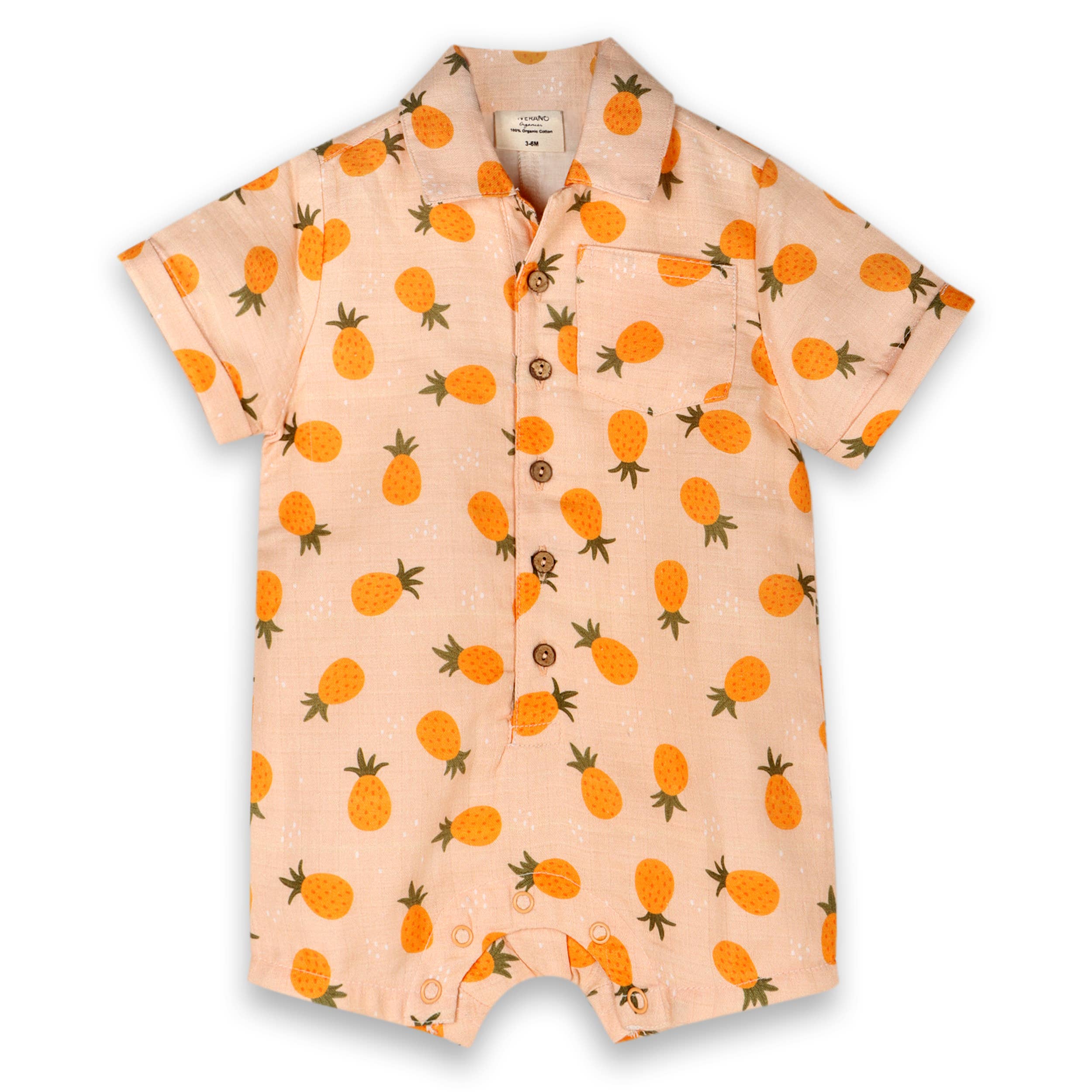 Pineapple Short Baby Romper