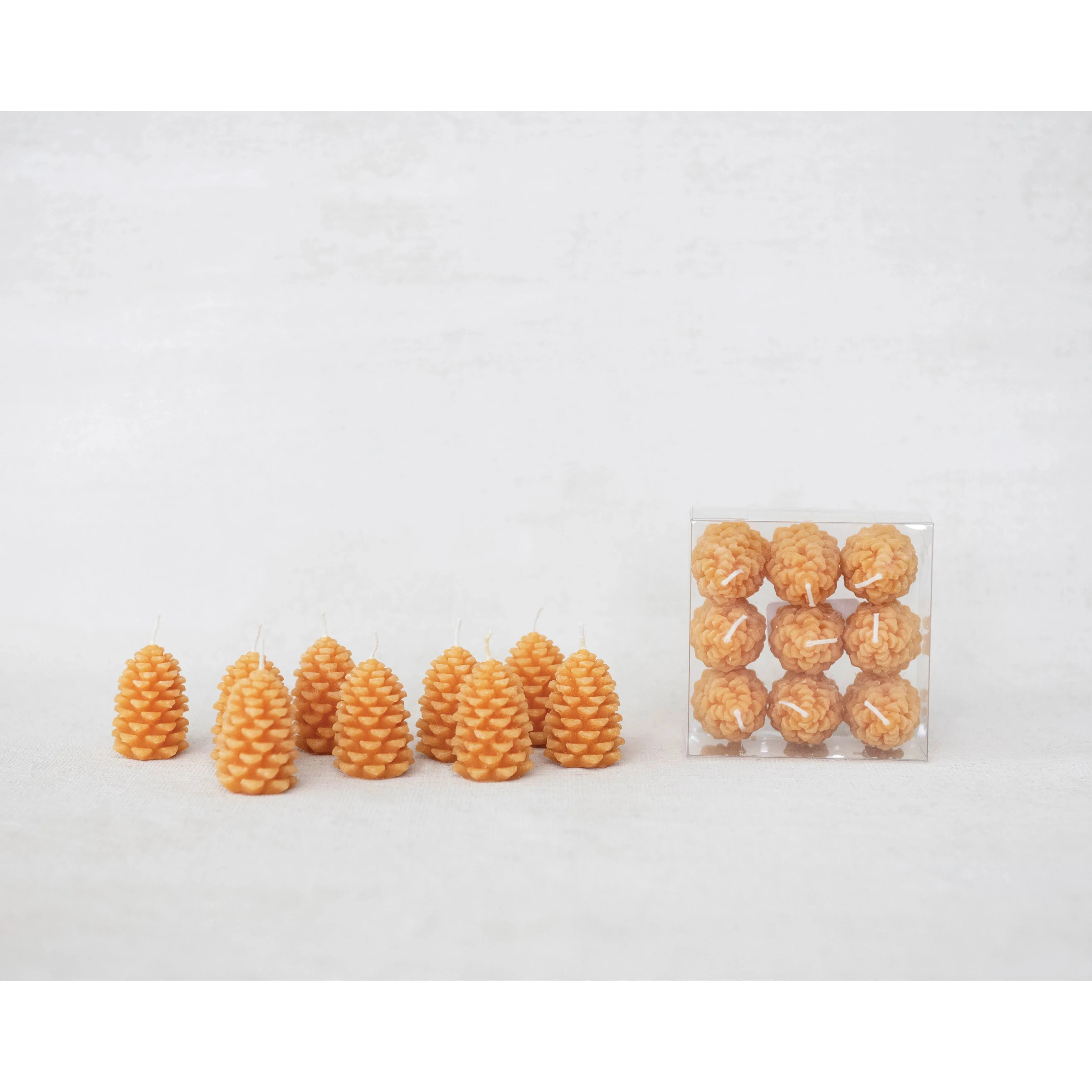 Pinecone Tealight Set: Honey - Image 2