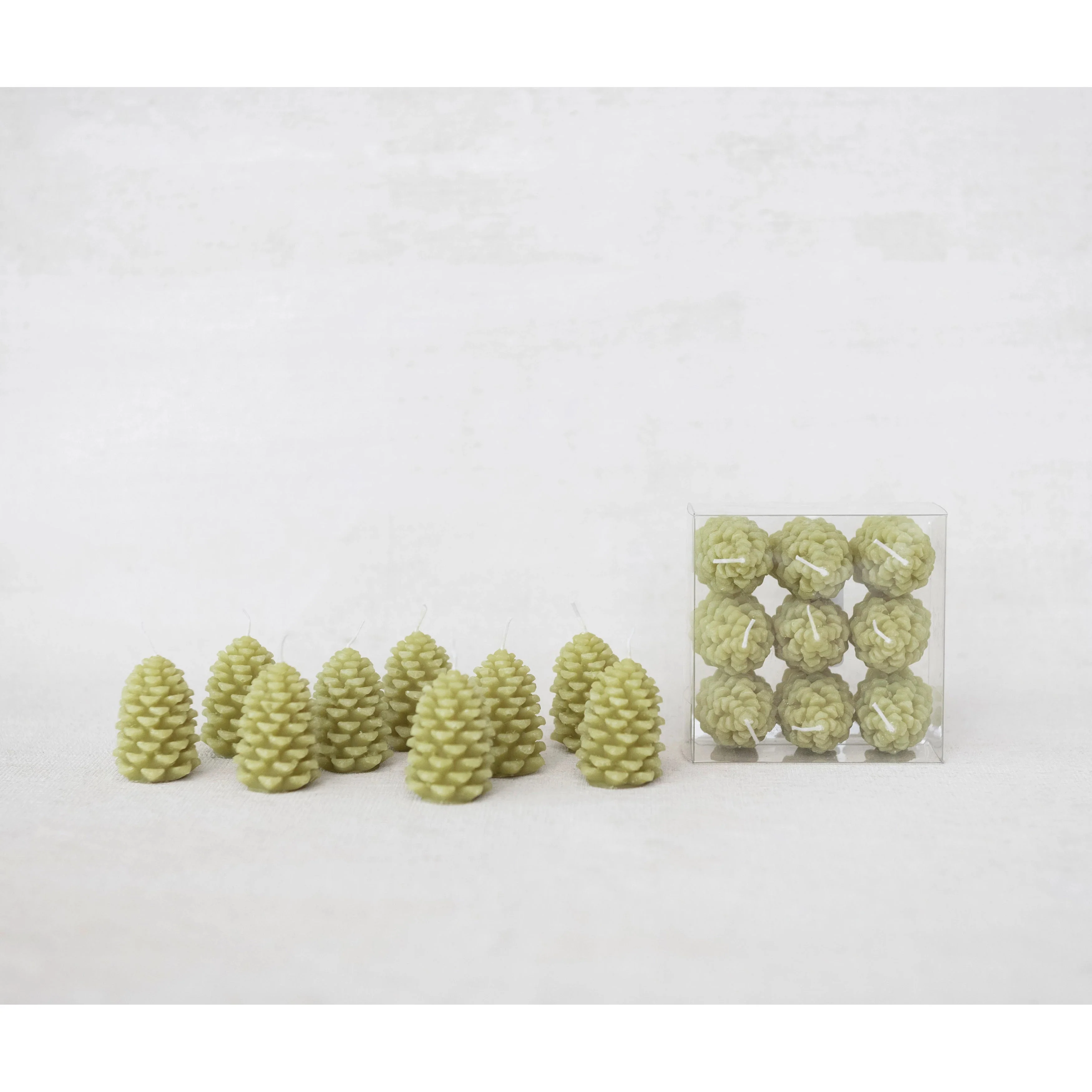 Pinecone Tealight Set: Mistletoe - Image 2