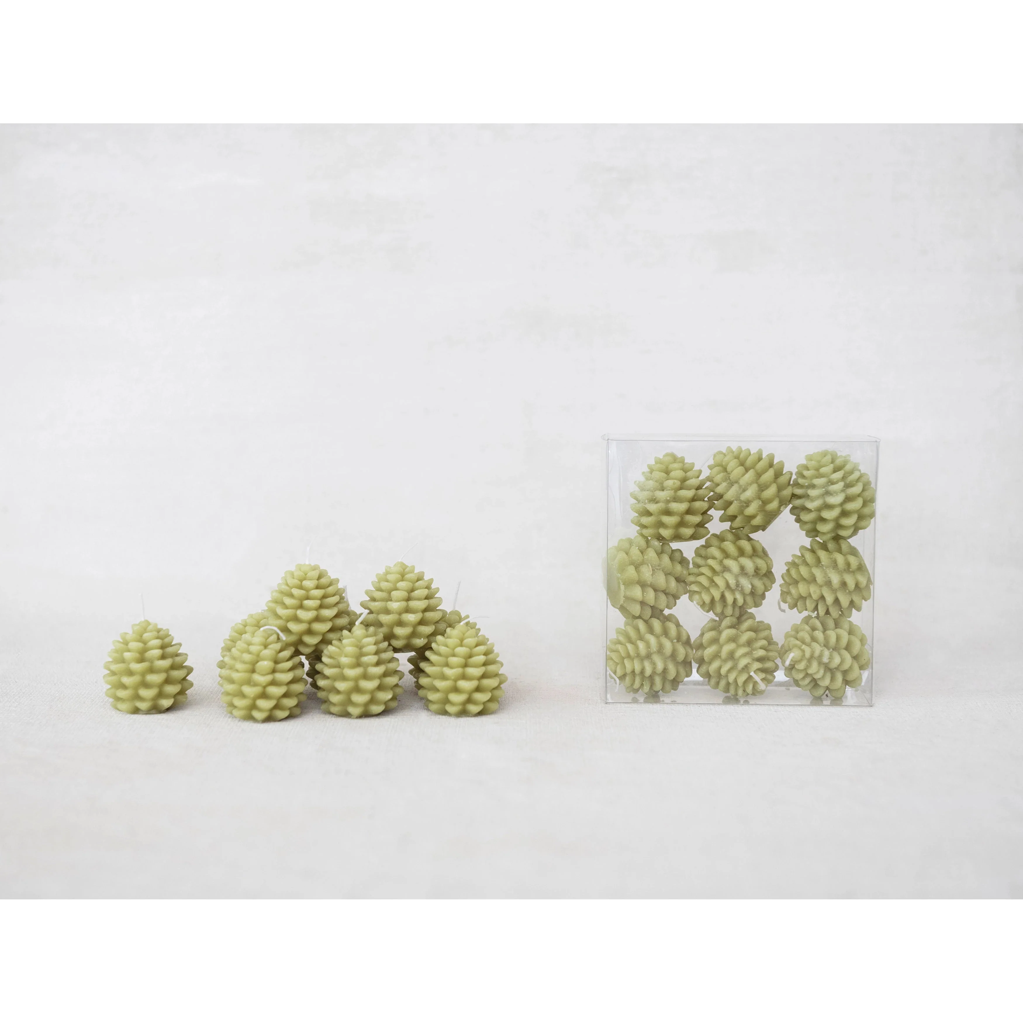 Pinecone Tealight Set: Mistletoe - Image 3
