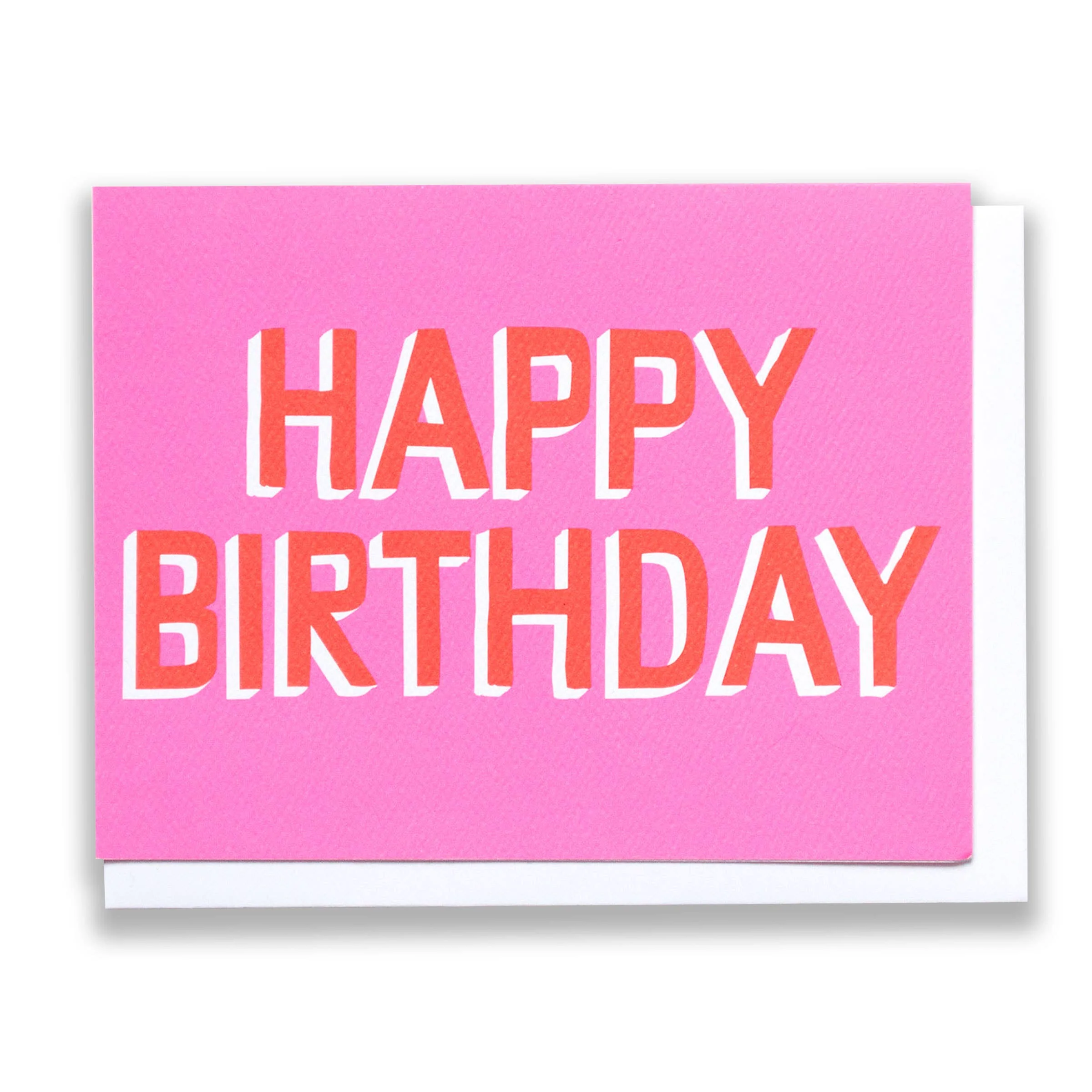 Pink & Red Birthday Card