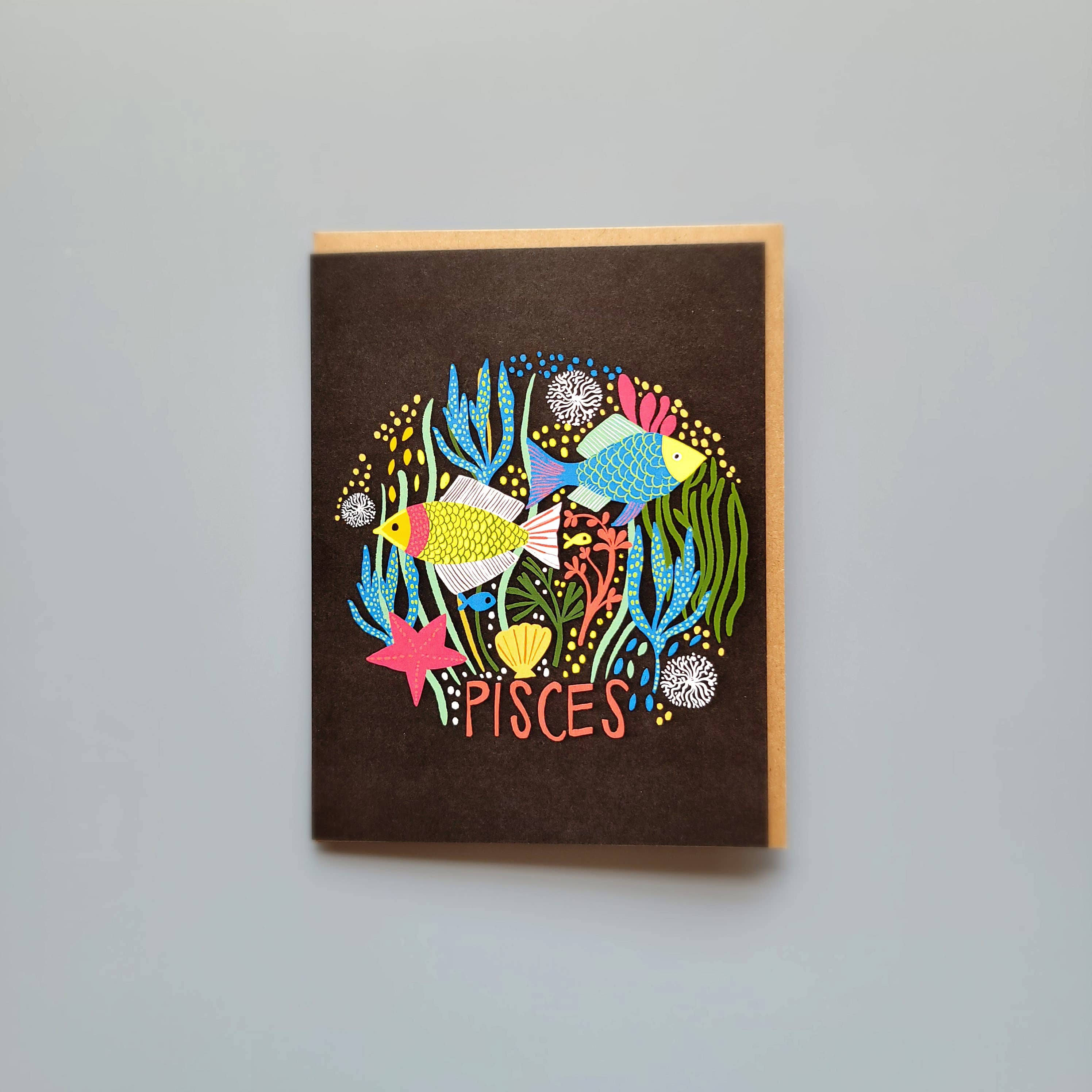 Pisces Zodiac Greeting Card - Image 2