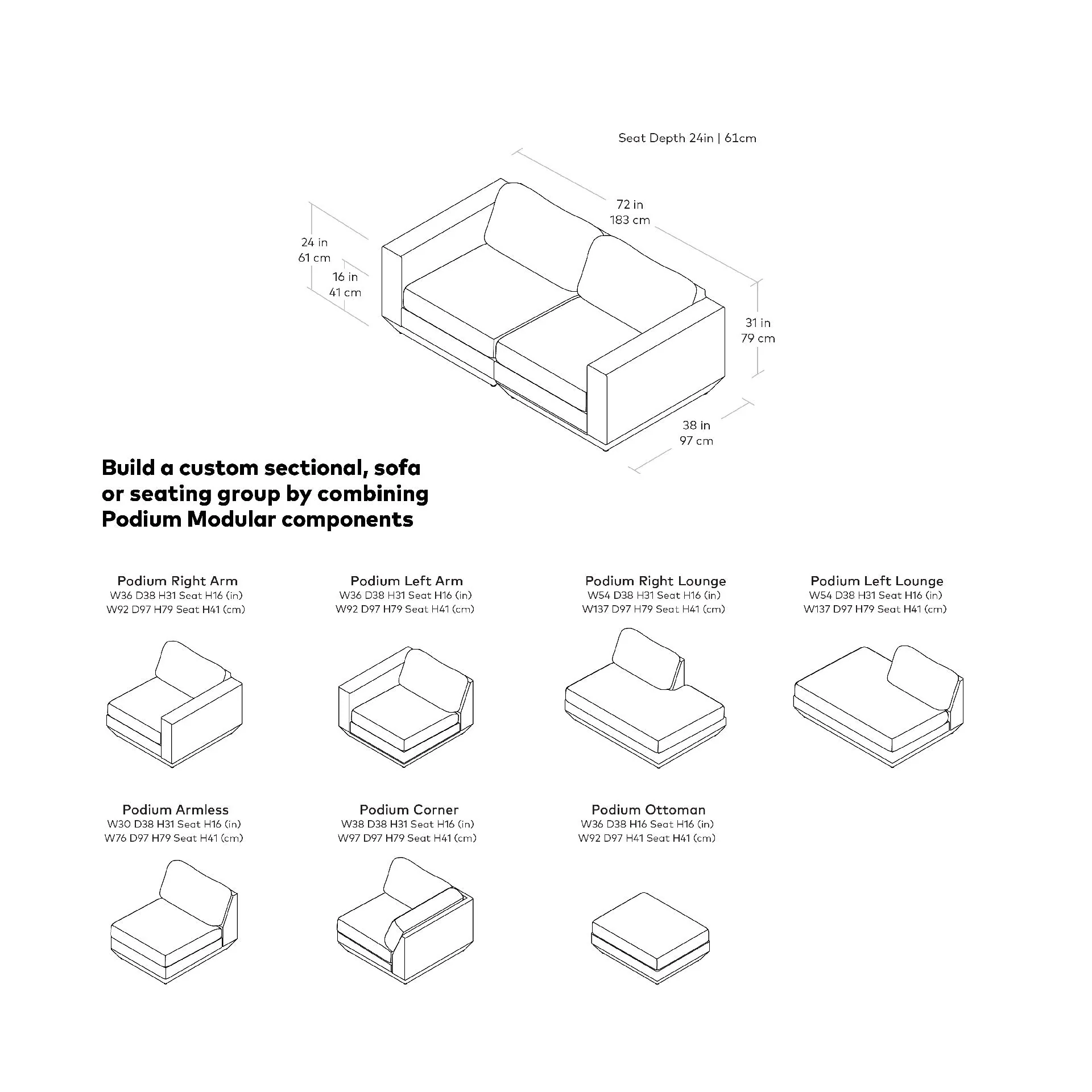 Podium 2 Piece Sofa - Image 10