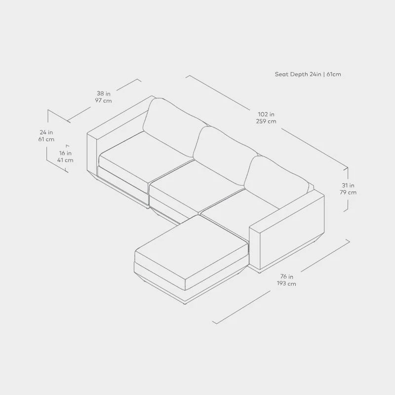 Podium 4 Piece Sectional - Image 13
