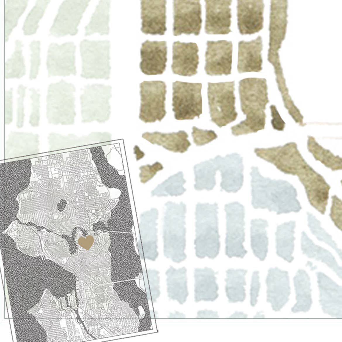 Portage Bay Neighborhood Map Print - Image 3