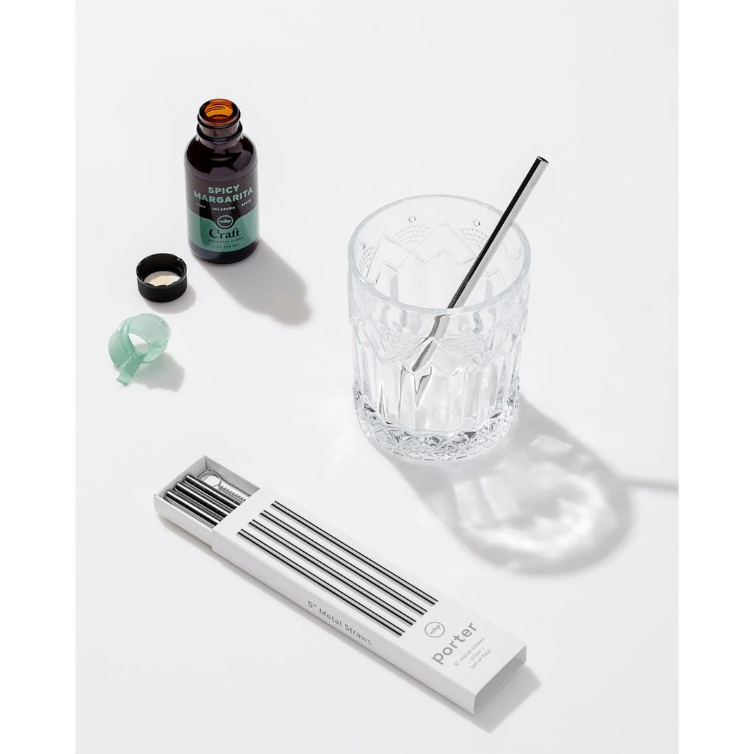 Porter 5" Metal Straws Set/4 - Image 6