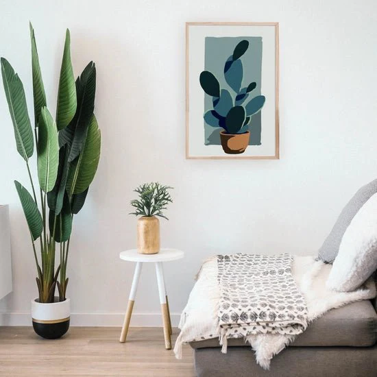 Modern Paint by Numbers Kit: Potted Cactus - Image 2