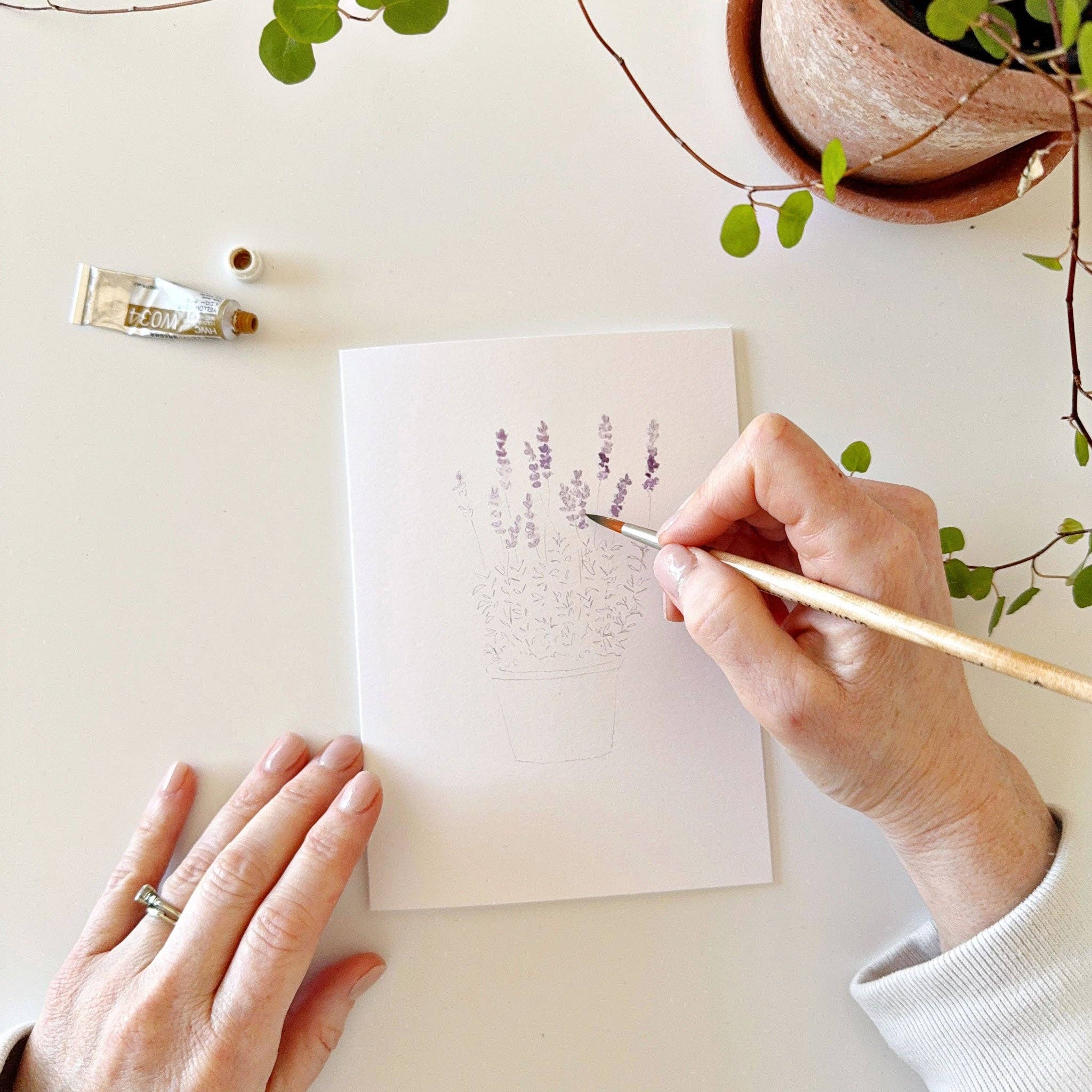 Potted Plants Paintable Notecards - Image 9