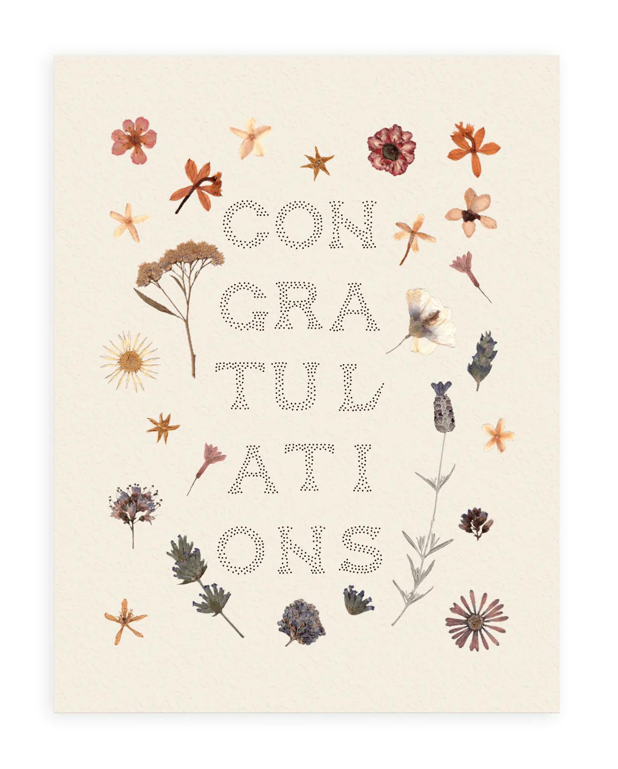 Pressed Flowers Congratulations Card - Image 2