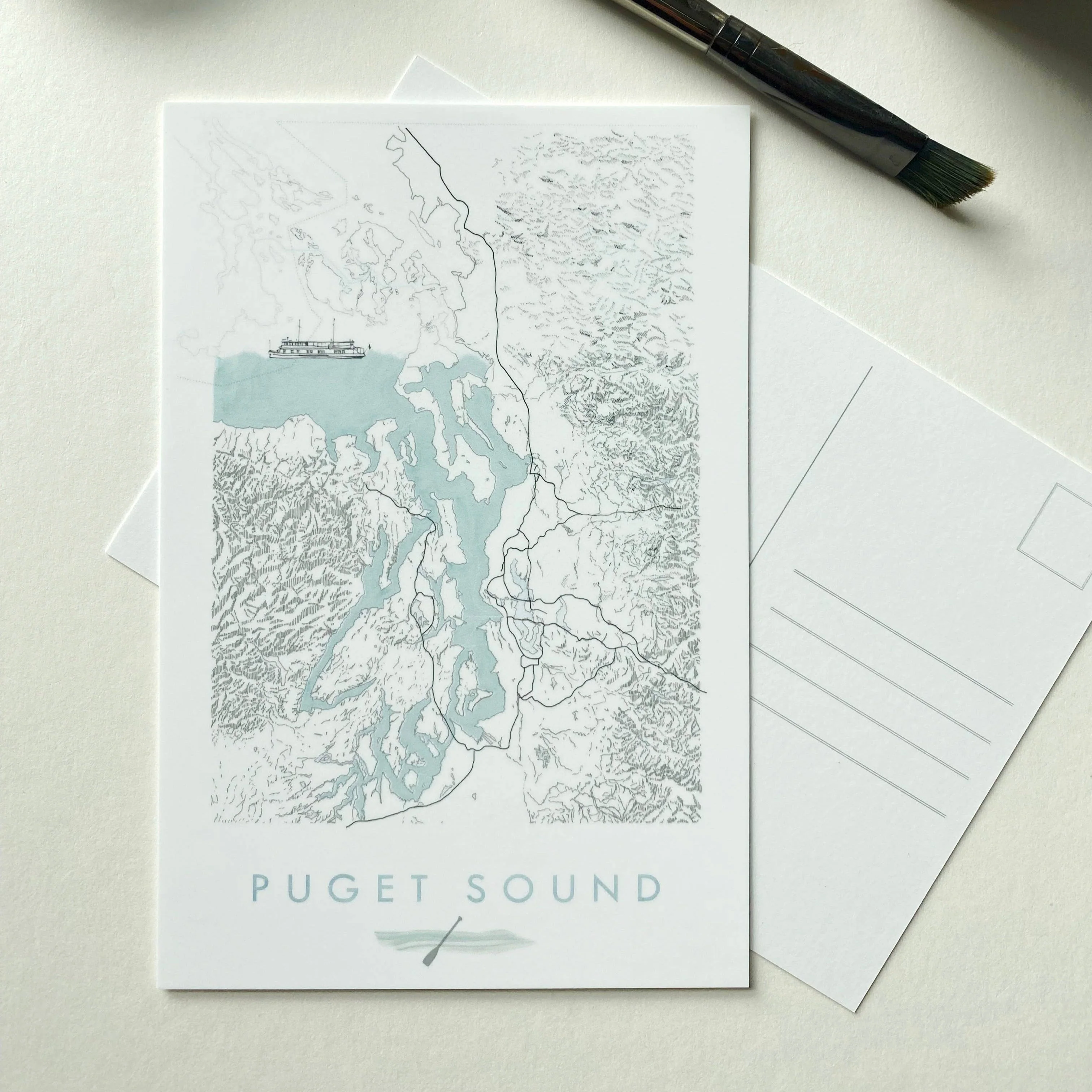 Puget Sound Map Postcard - Image 3