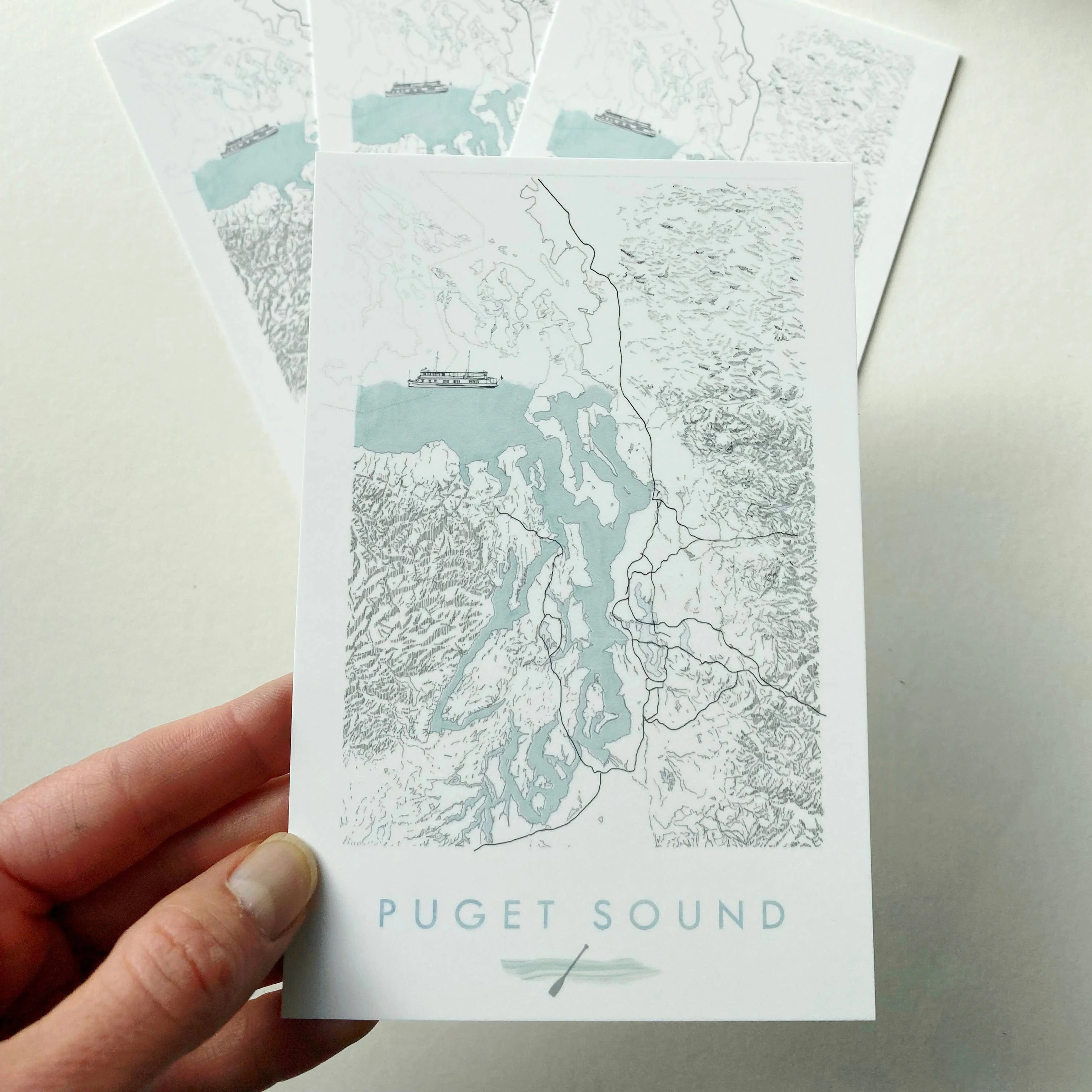 Puget Sound Map Postcard - Image 4