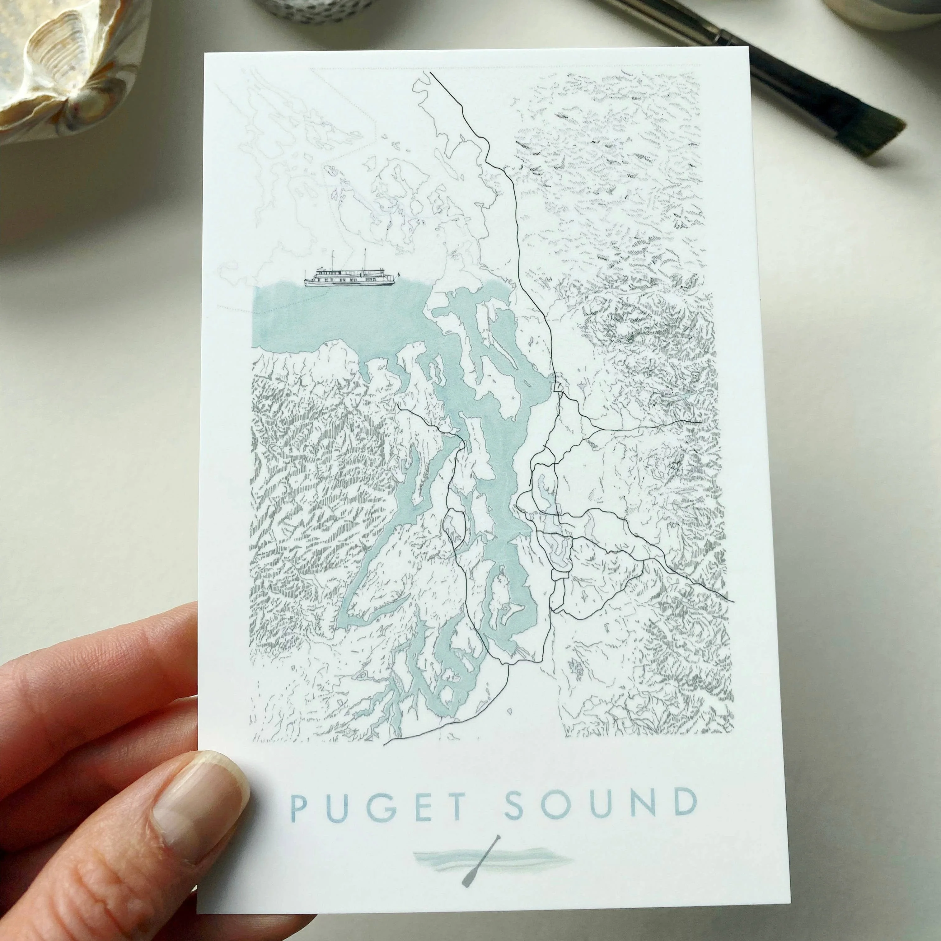 Puget Sound Map Postcard - Image 5
