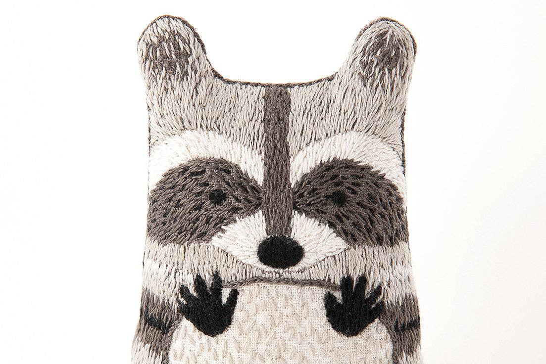 Stuffed Raccoon Embroidery Kit - Image 3