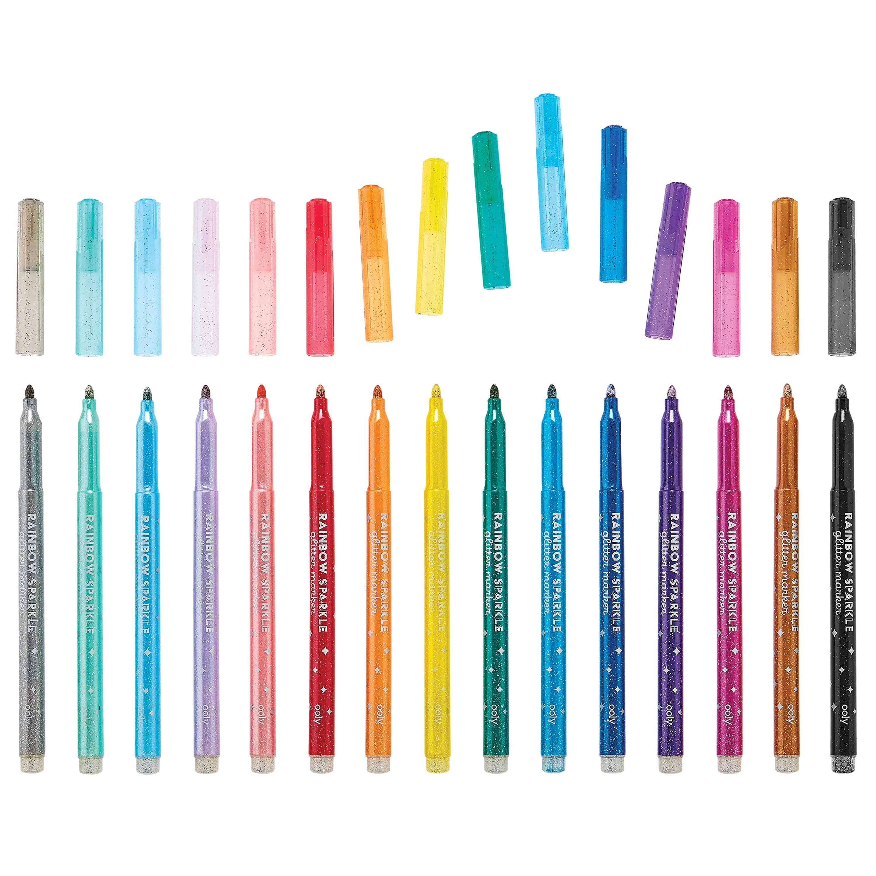 Rainbow Sparkle Glitter Markers - Set of 15 - Image 3