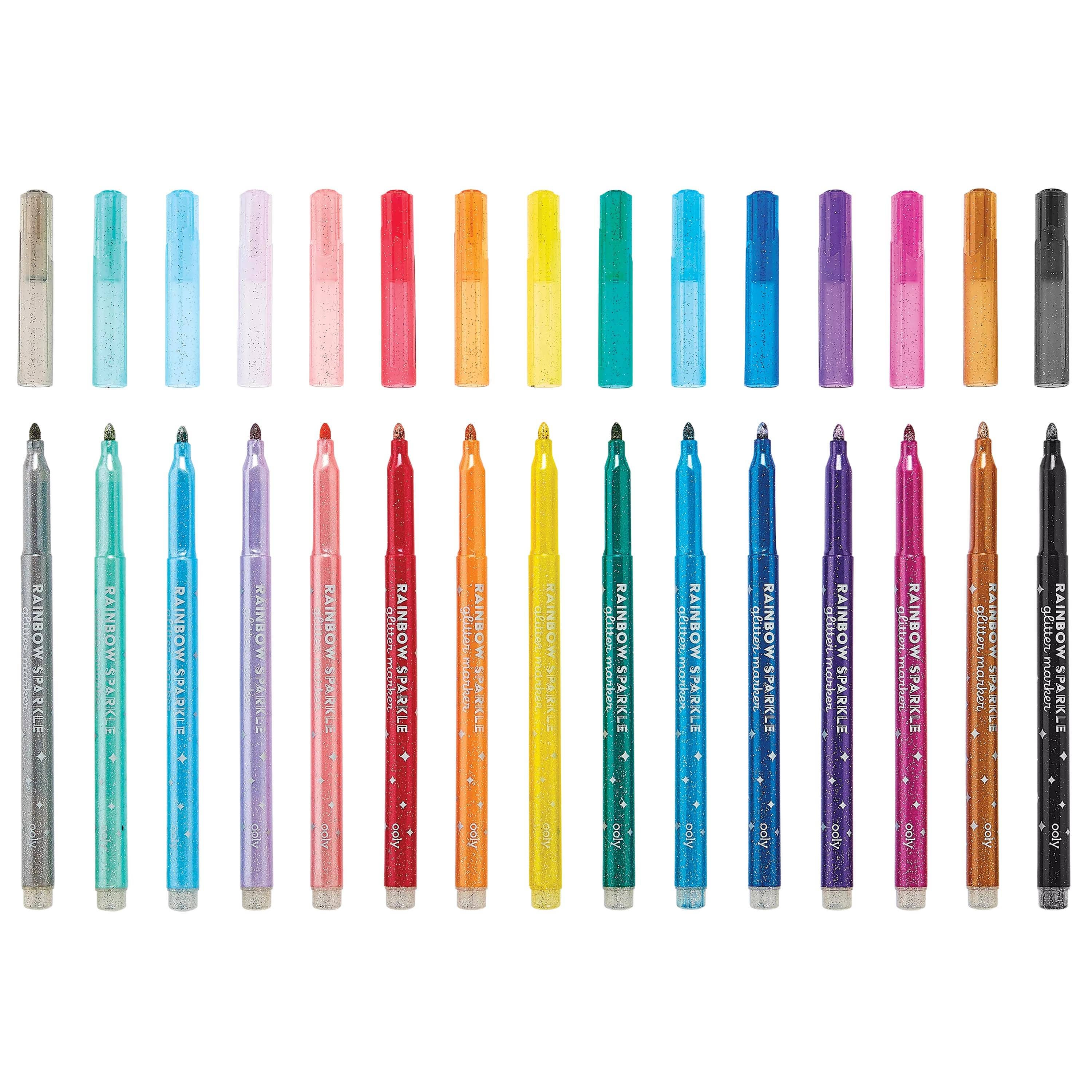 Rainbow Sparkle Glitter Markers - Set of 15 - Image 4