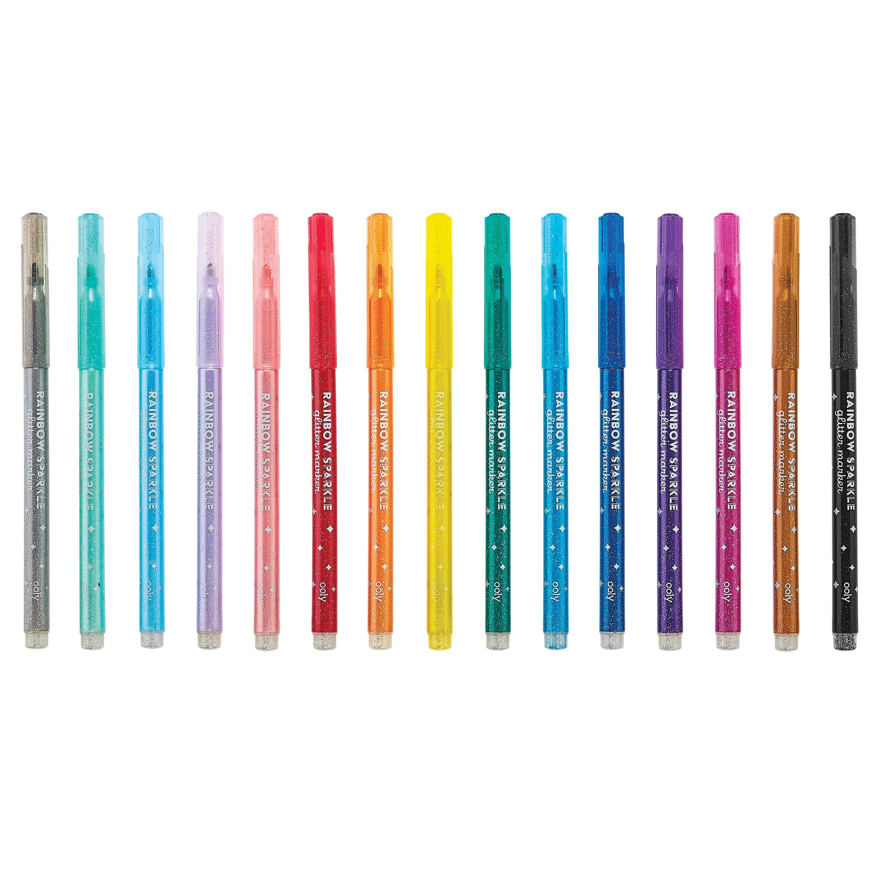 Rainbow Sparkle Glitter Markers - Set of 15 - Image 5