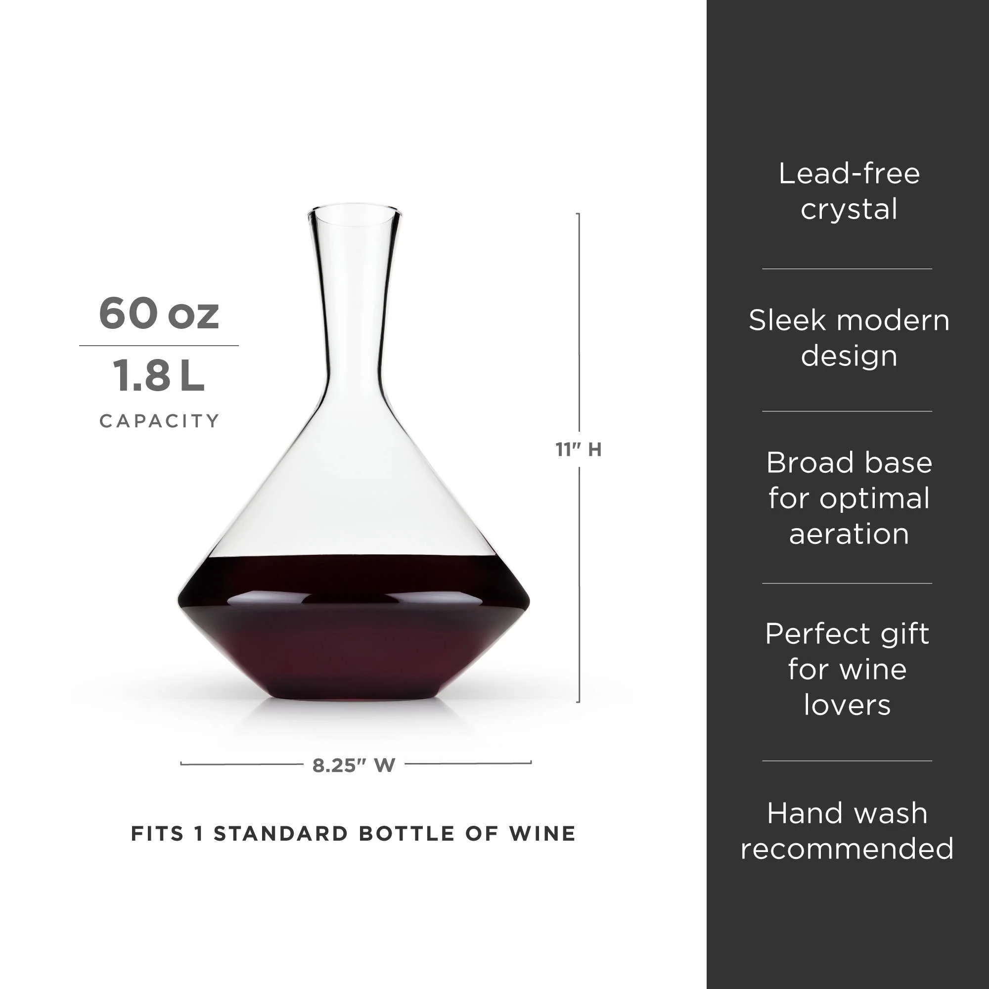 Raye Angled Crystal Wine Decanter - Image 5