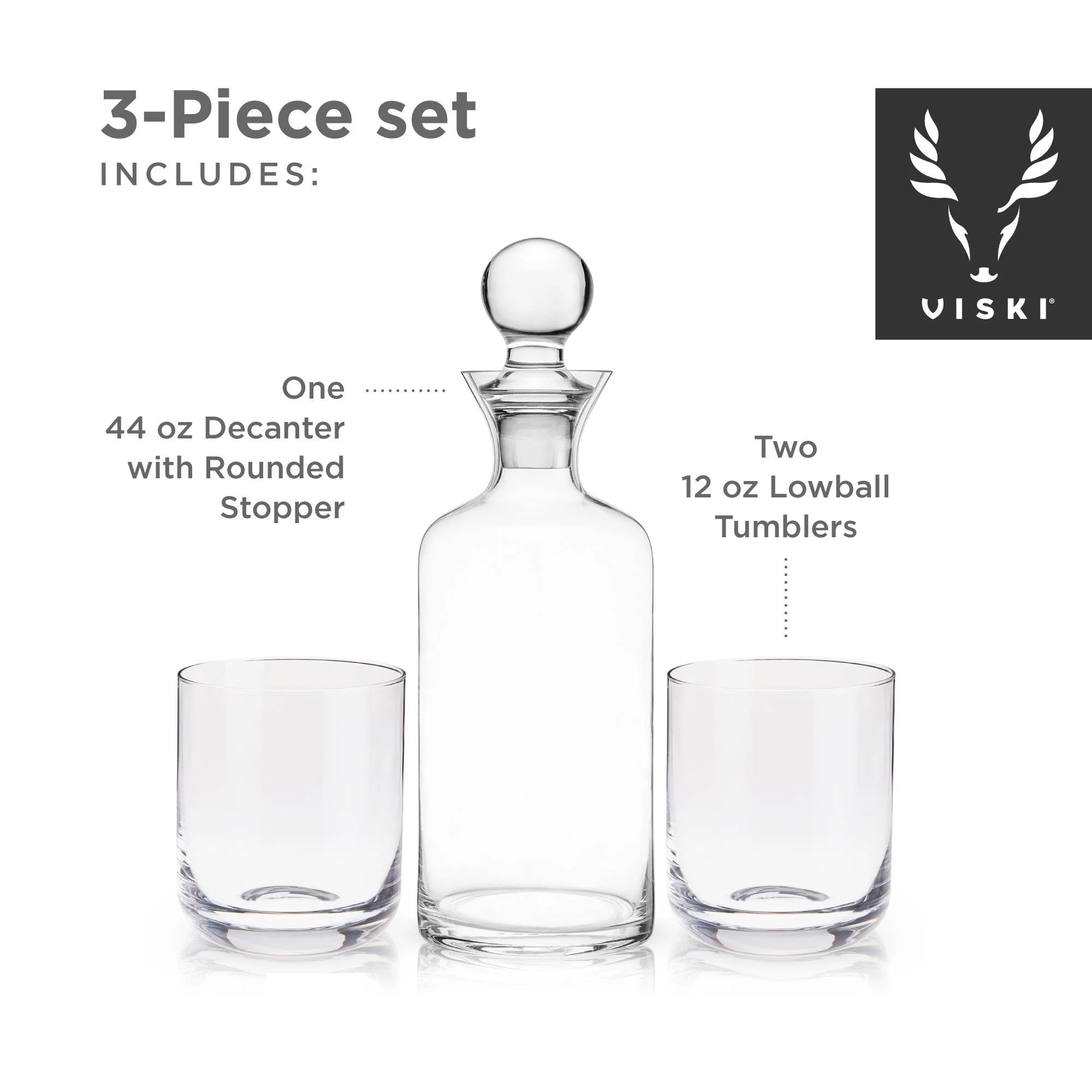 Raye Crystal Decanter & Tumblers Set/3 - Image 5