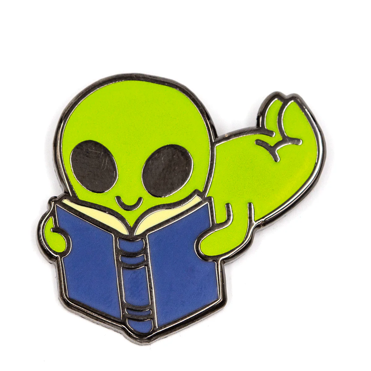 Reading Alien Enamel Pin