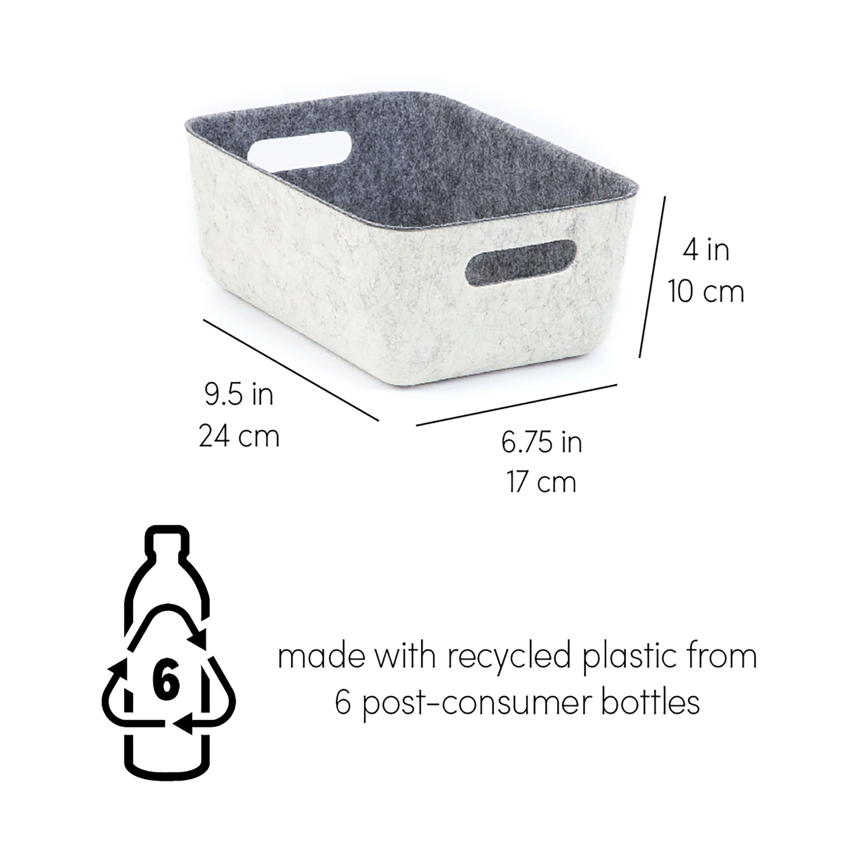 ReSTAK Recycled Felt Small Bin - Image 11