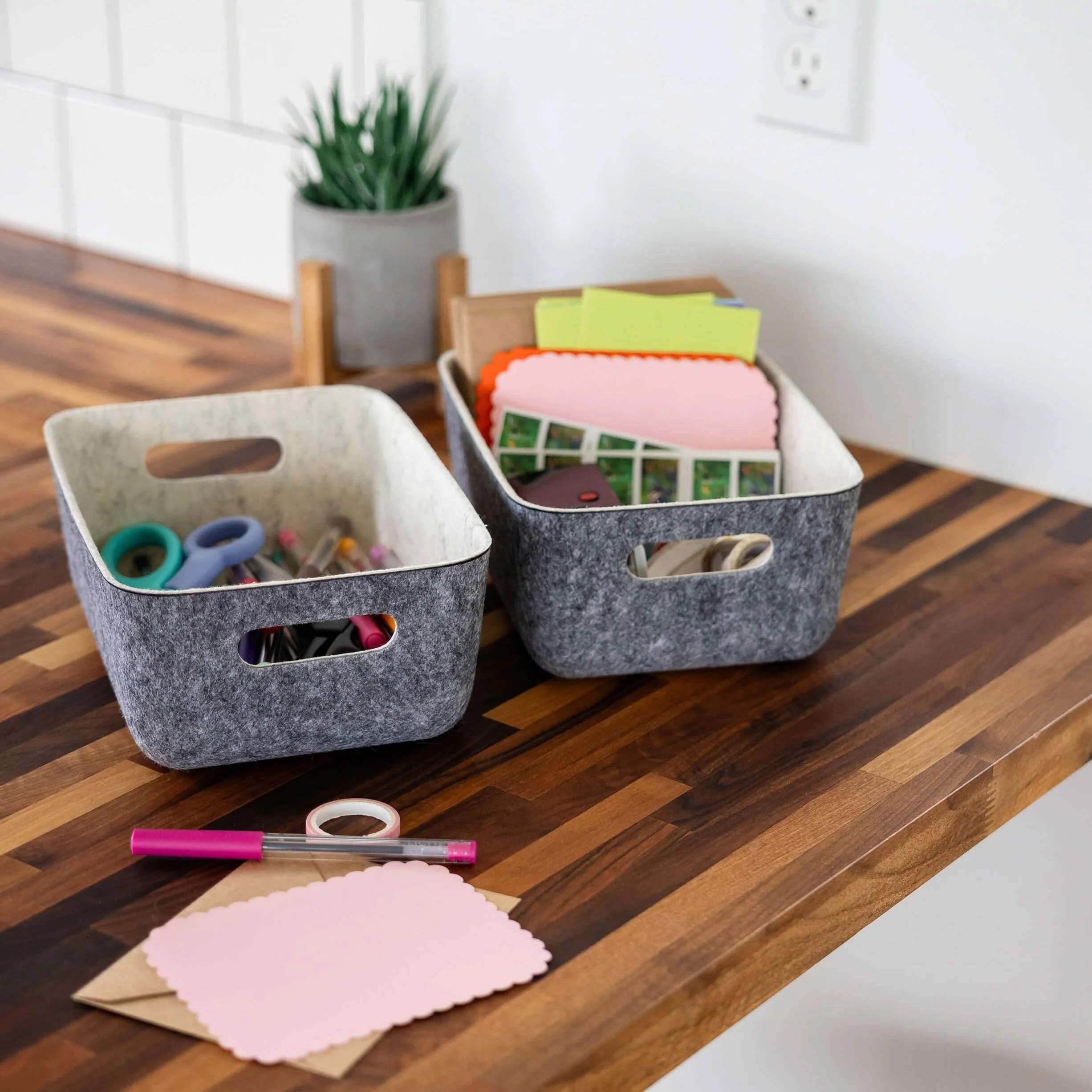 ReSTAK Recycled Felt Small Bin - Image 3