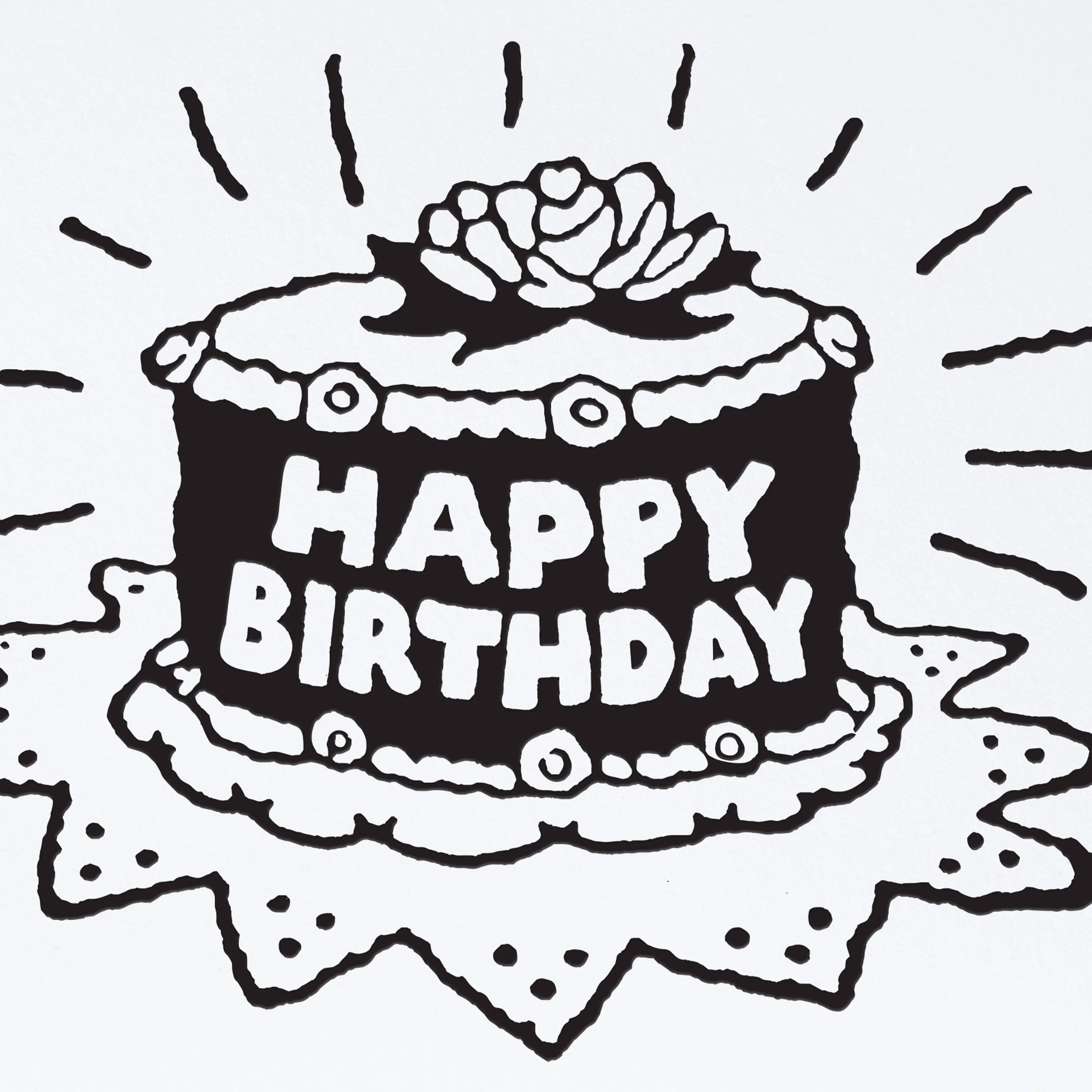 Retro Birthday Cake Card - Image 2