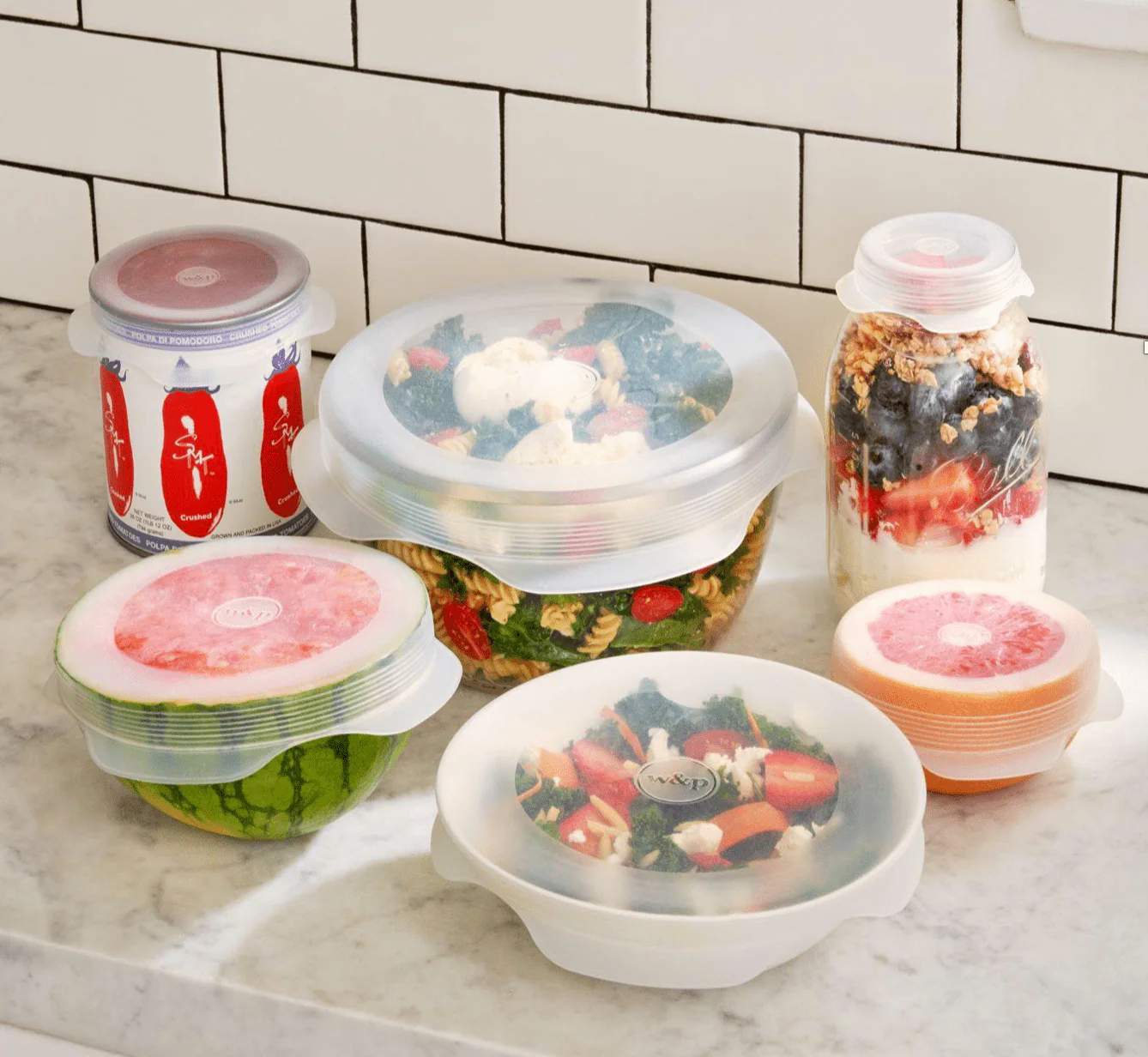 Stretch Can And Bowl Lids - Set of 6 Sizes - Image 2