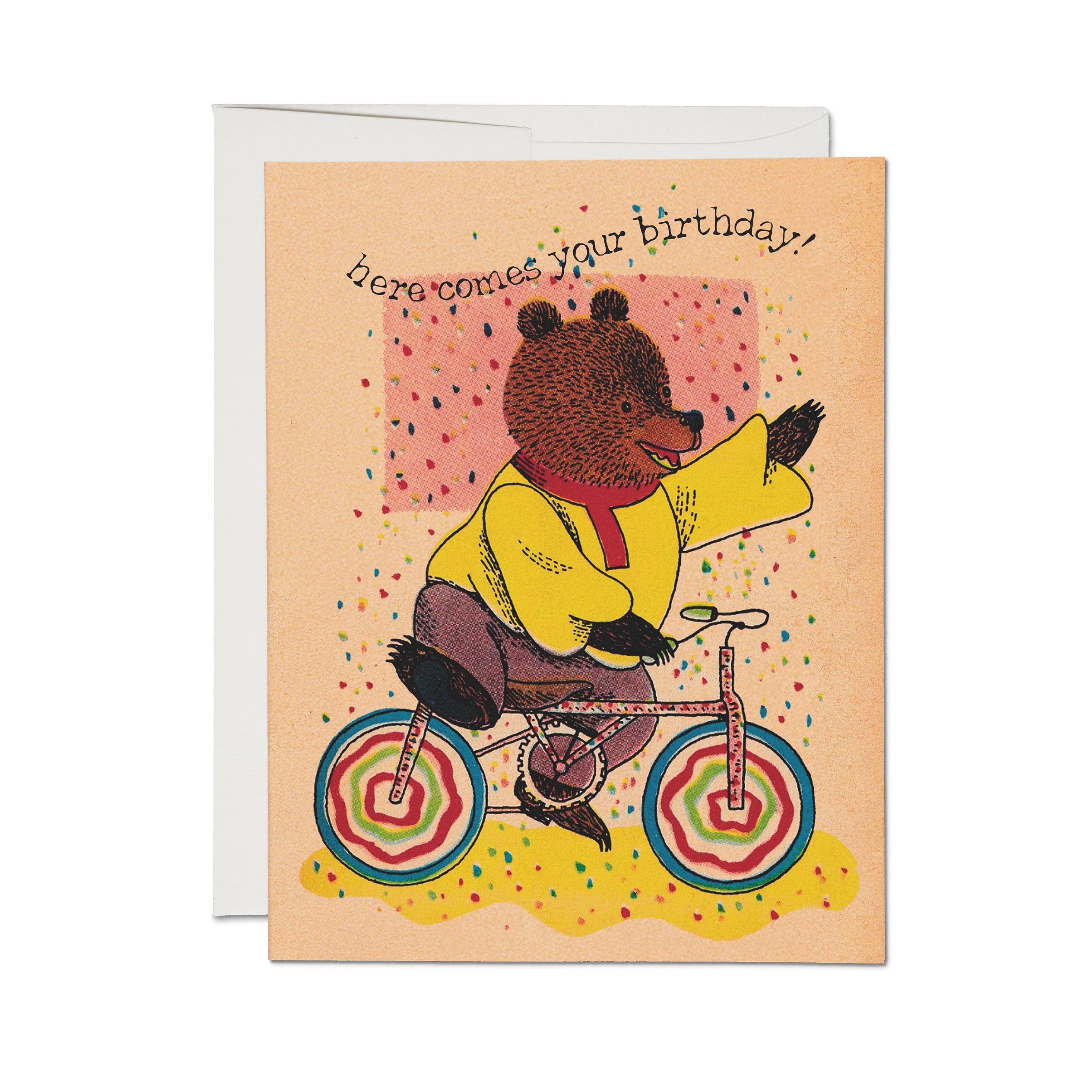 Cycling Bear Birthday Card