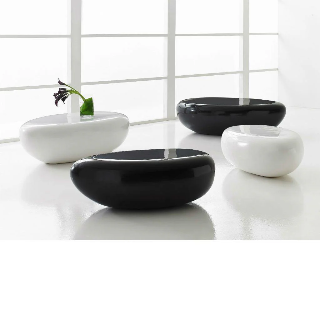 River Stone Cocktail Table, Gel Coat Black - Image 3