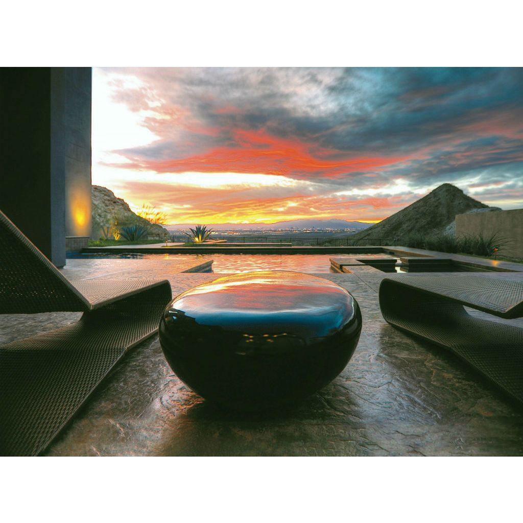 River Stone Cocktail Table, Gel Coat Black - Image 4