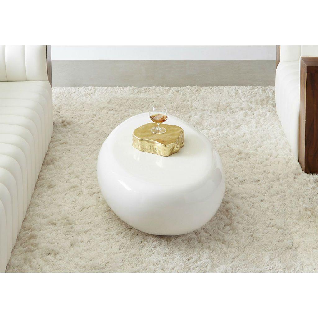 River Stone Cocktail Table, Gel Coat White - Image 6