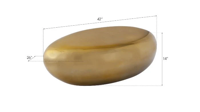 River Stone Cocktail Table, Liquid Gold - Image 6