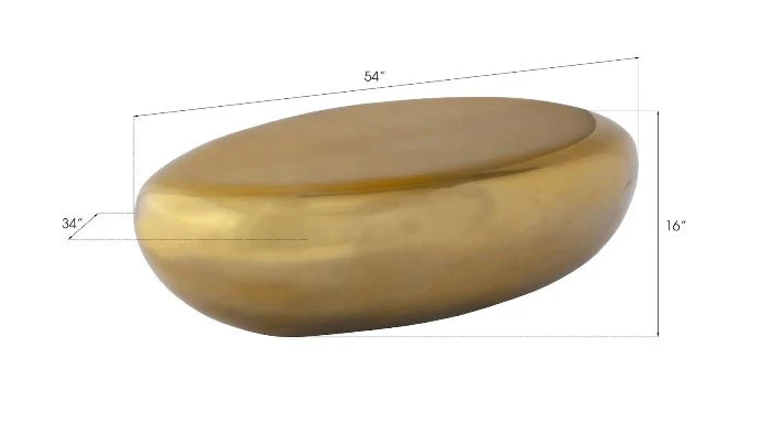 River Stone Cocktail Table, Liquid Gold - Image 7