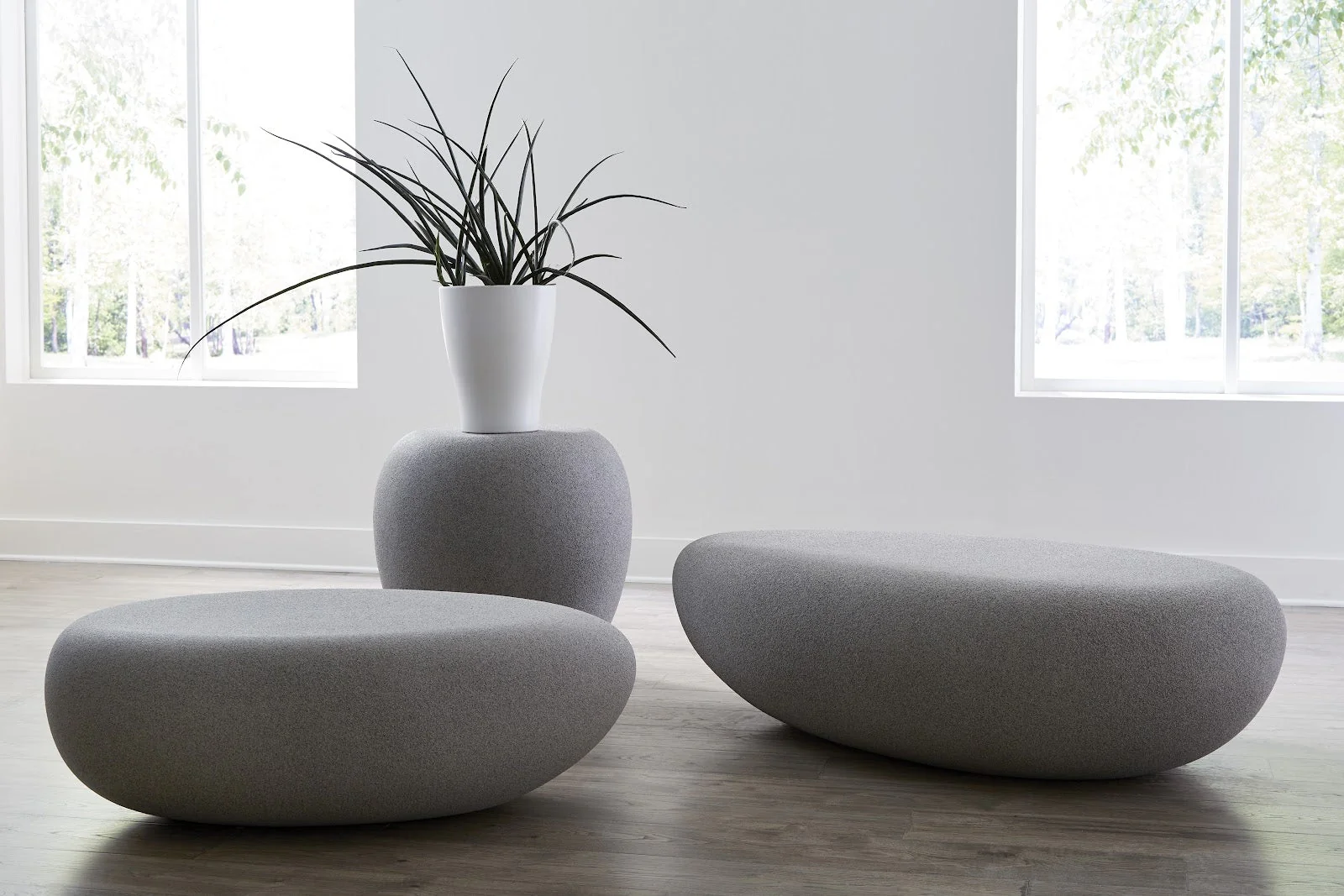River Stone Side Table, Dark Granite - Image 3