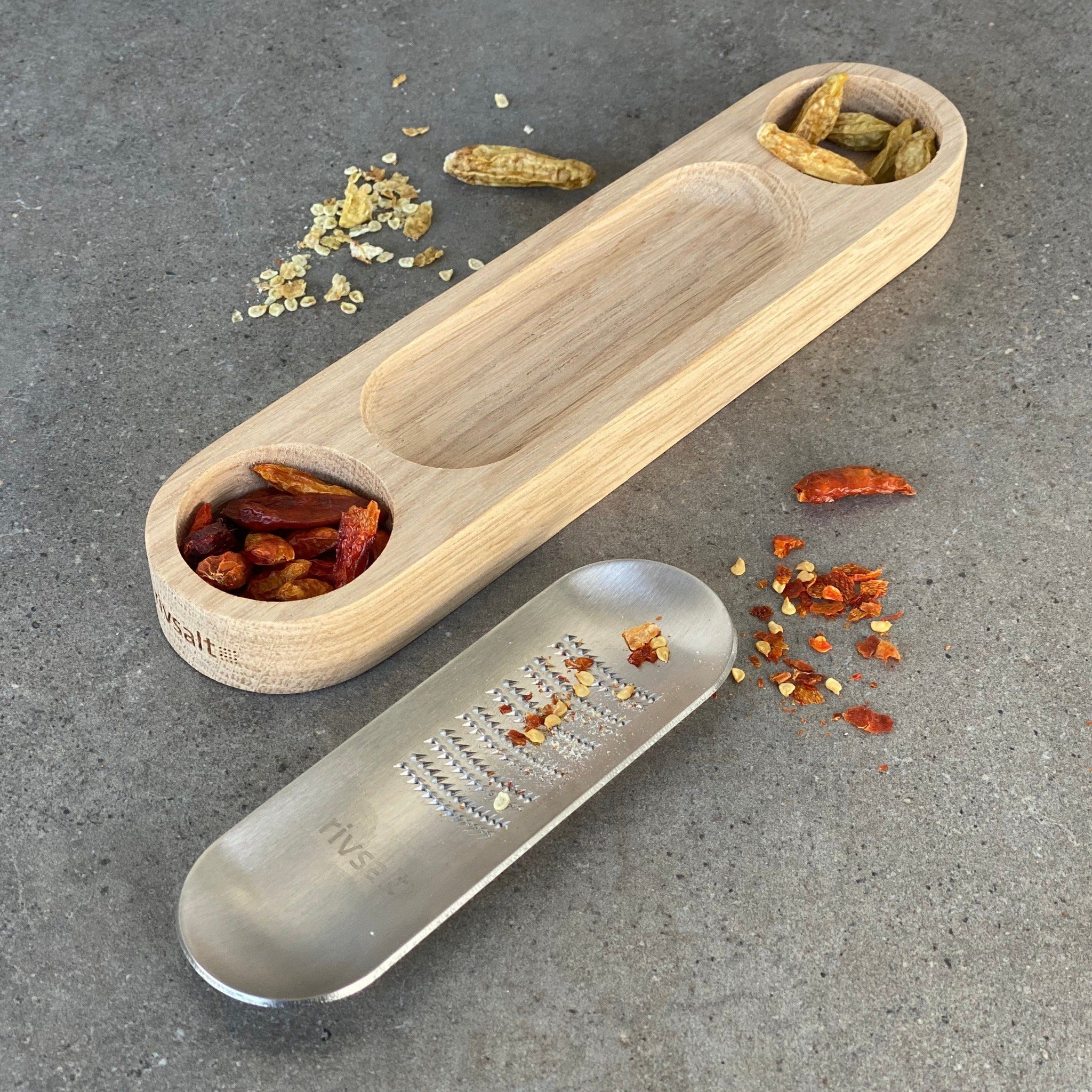 Rivsalt CHILI Dried Organic Chili Peppers & Grater Set - Image 2