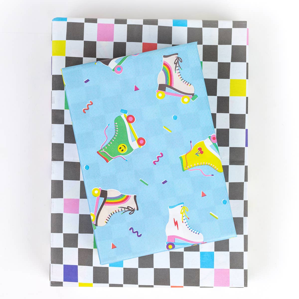 Eco Wrap: Roller Skates/ 80s Check Â