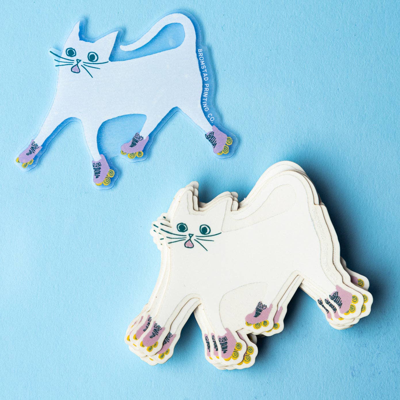 Rollerskate Cat Sticker - Image 2