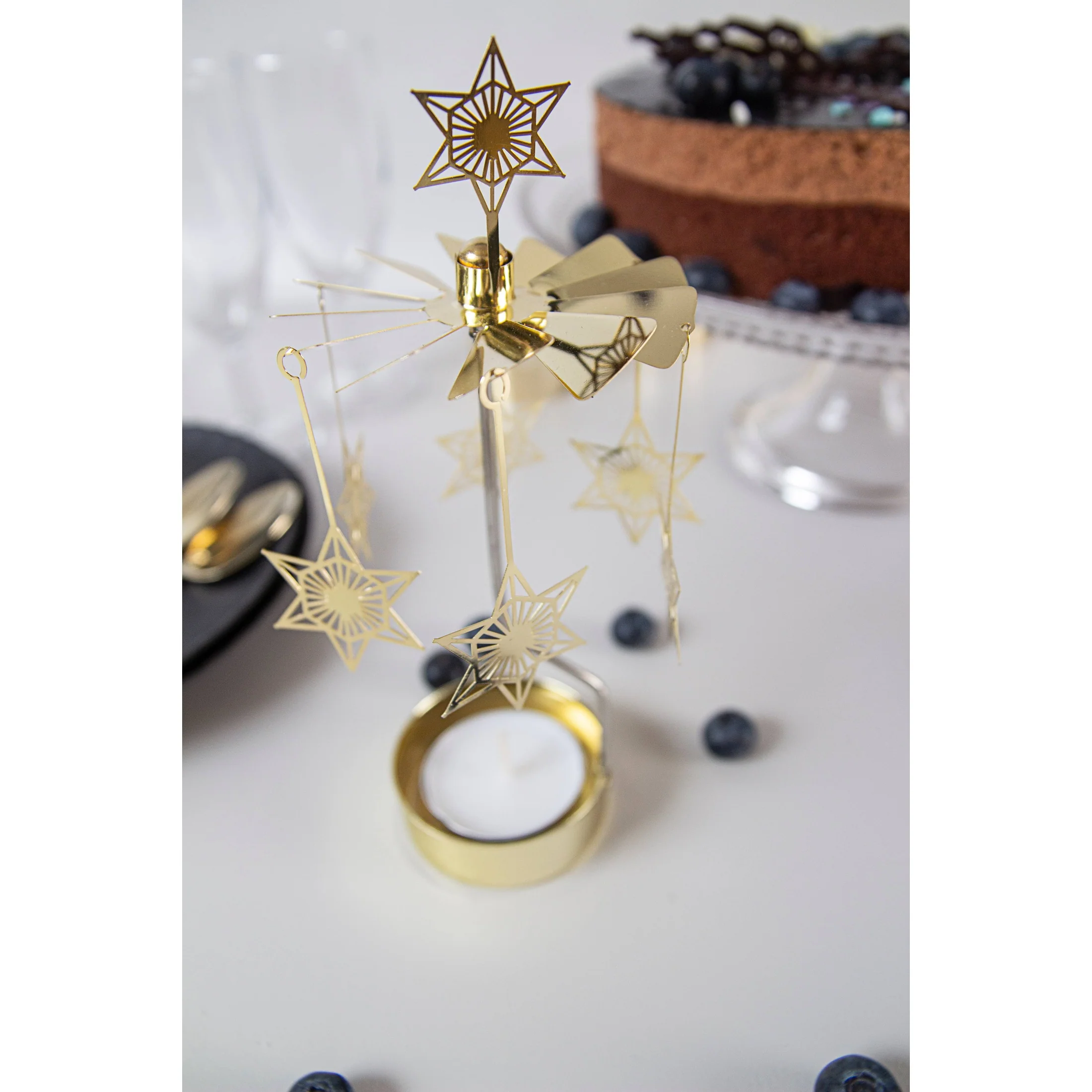 Art Deco Star Tealight Spinner - Image 2