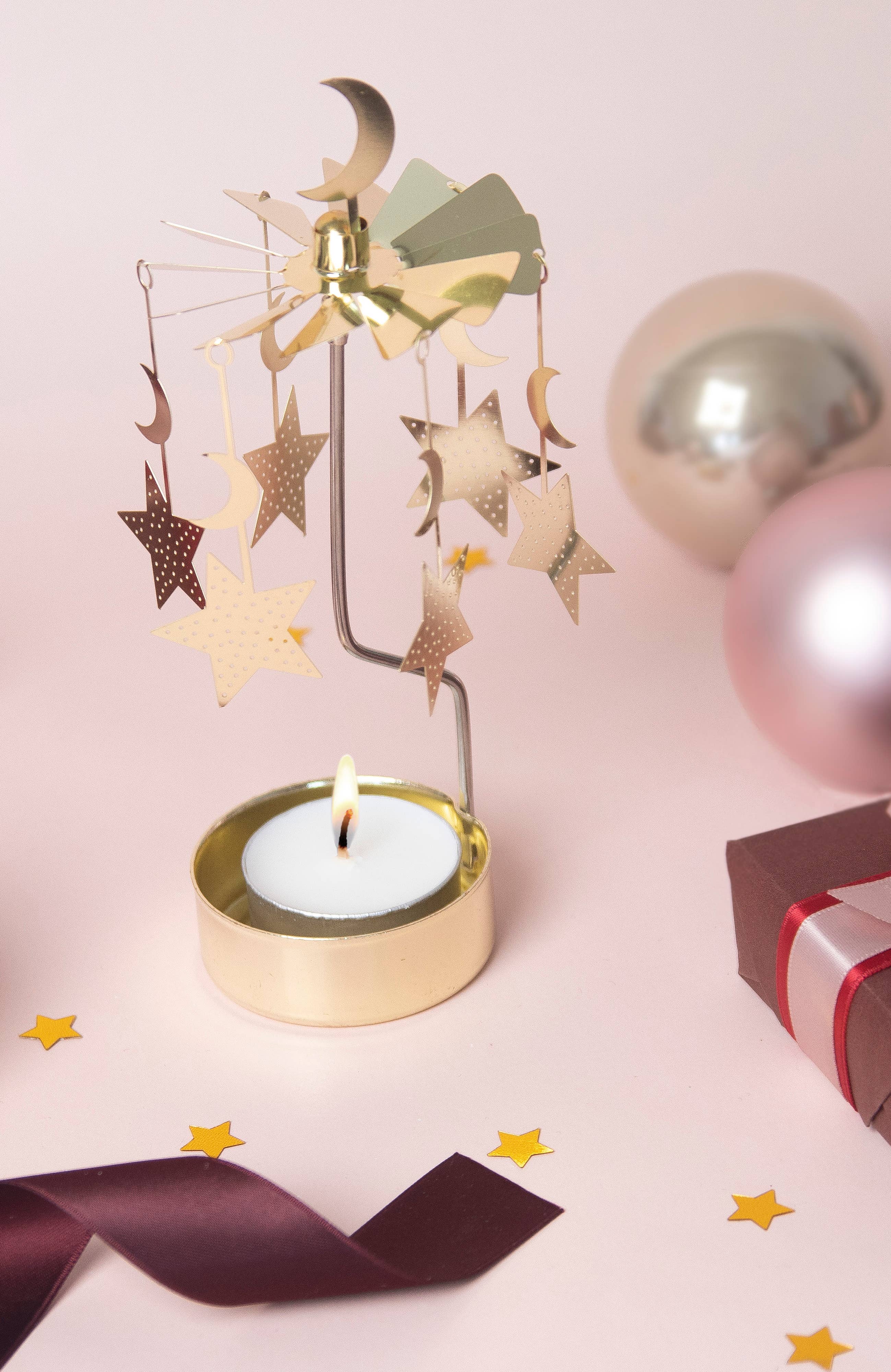 Moon & Stars Tealight Spinner - Image 3