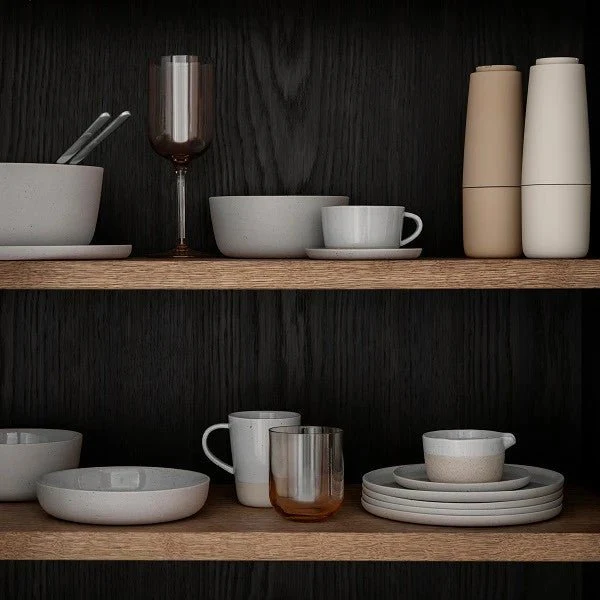 SABLO Stoneware Coffee Cups + Saucers Set/2 - Image 5