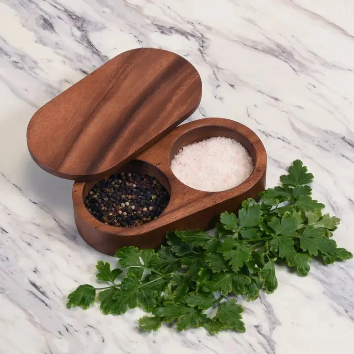Salt & Pepper Pinch Pot w/ Cover - Image 2