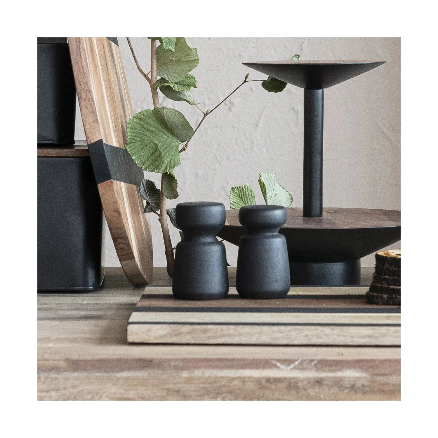 Salt & Pepper Shaker Set - Black Mango - Image 2
