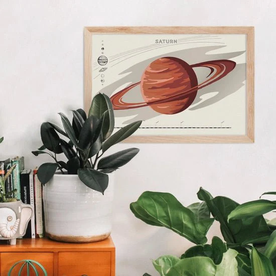 Modern Paint by Numbers Kit: Saturn - Image 2