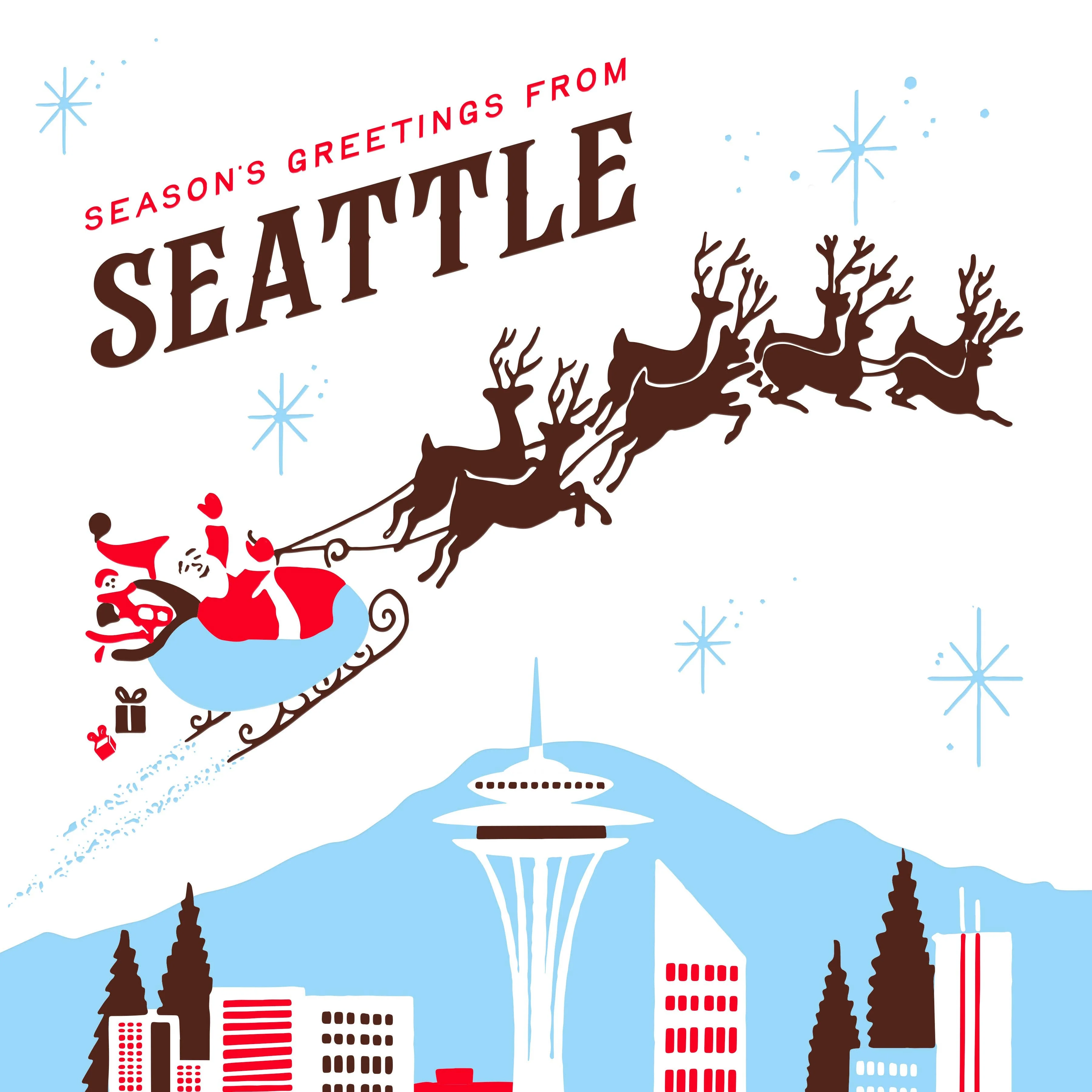 Season's Greetings Seattle Card - Image 3