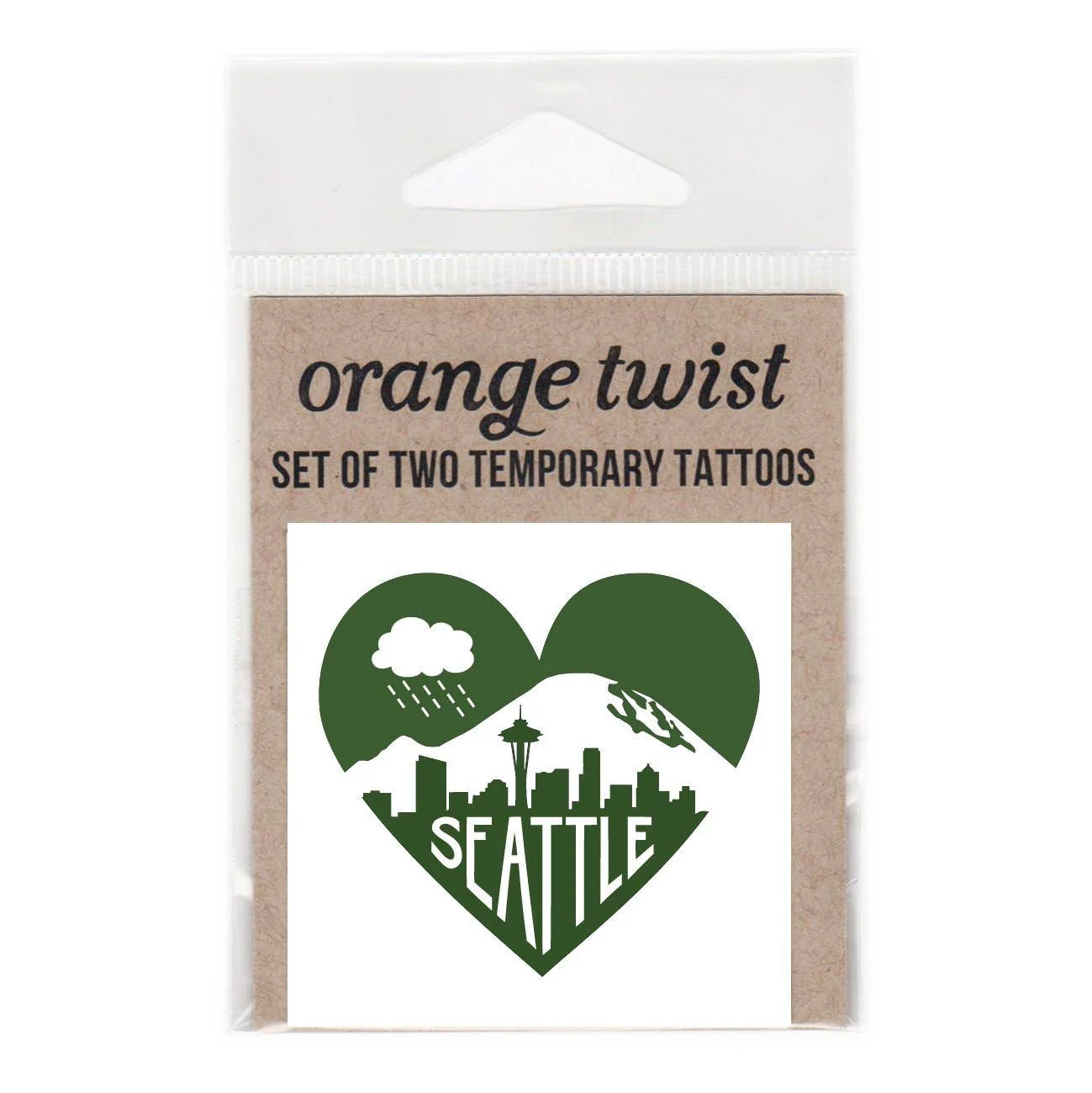 Seattle Heart Temporary Tattoos