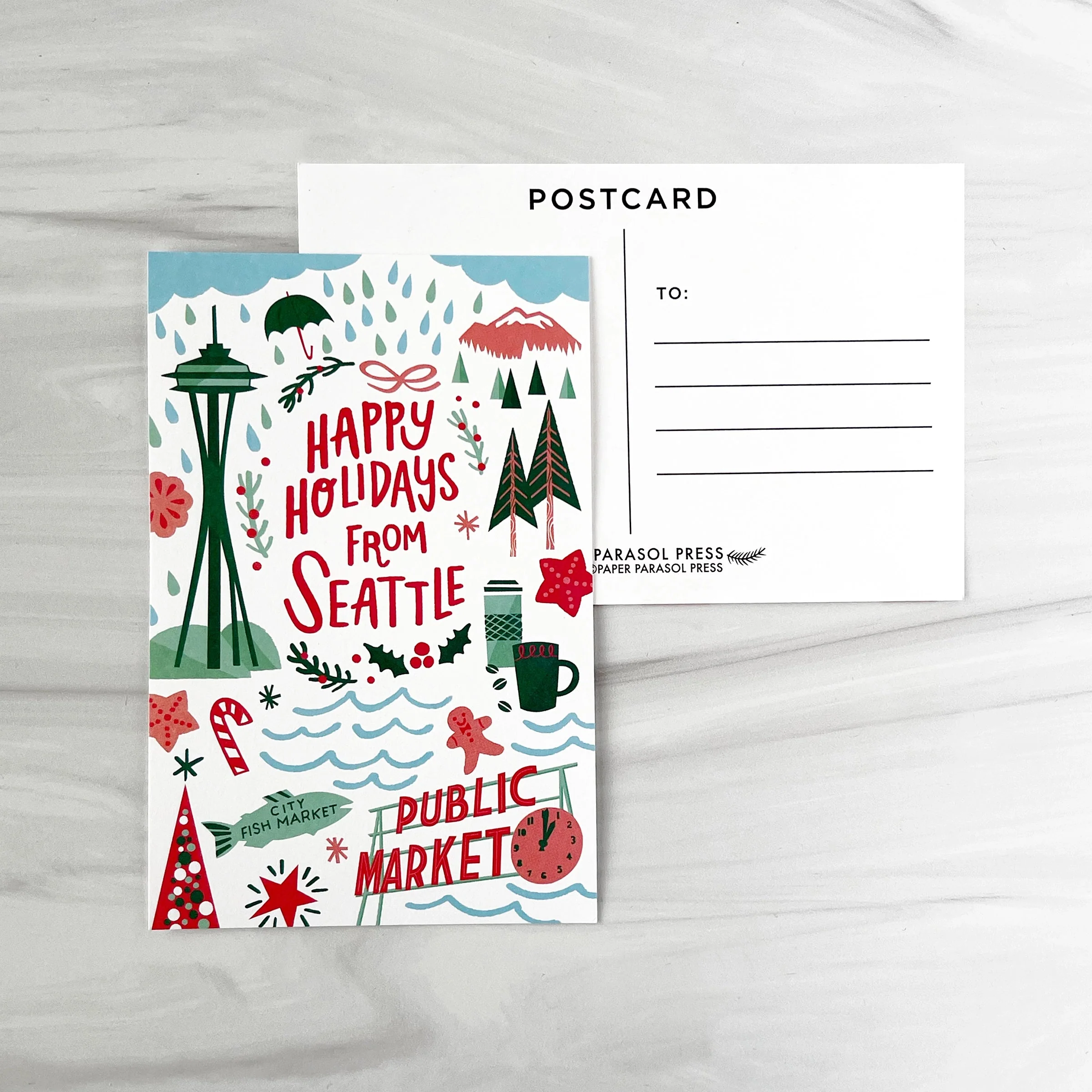 Seattle Holiday Postcard Set - Image 3